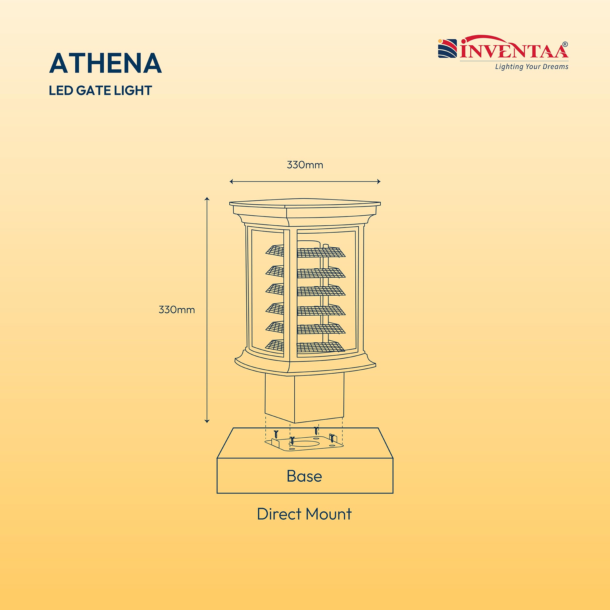 Athena 18W LED Classic Design - Outdoor Gate Light