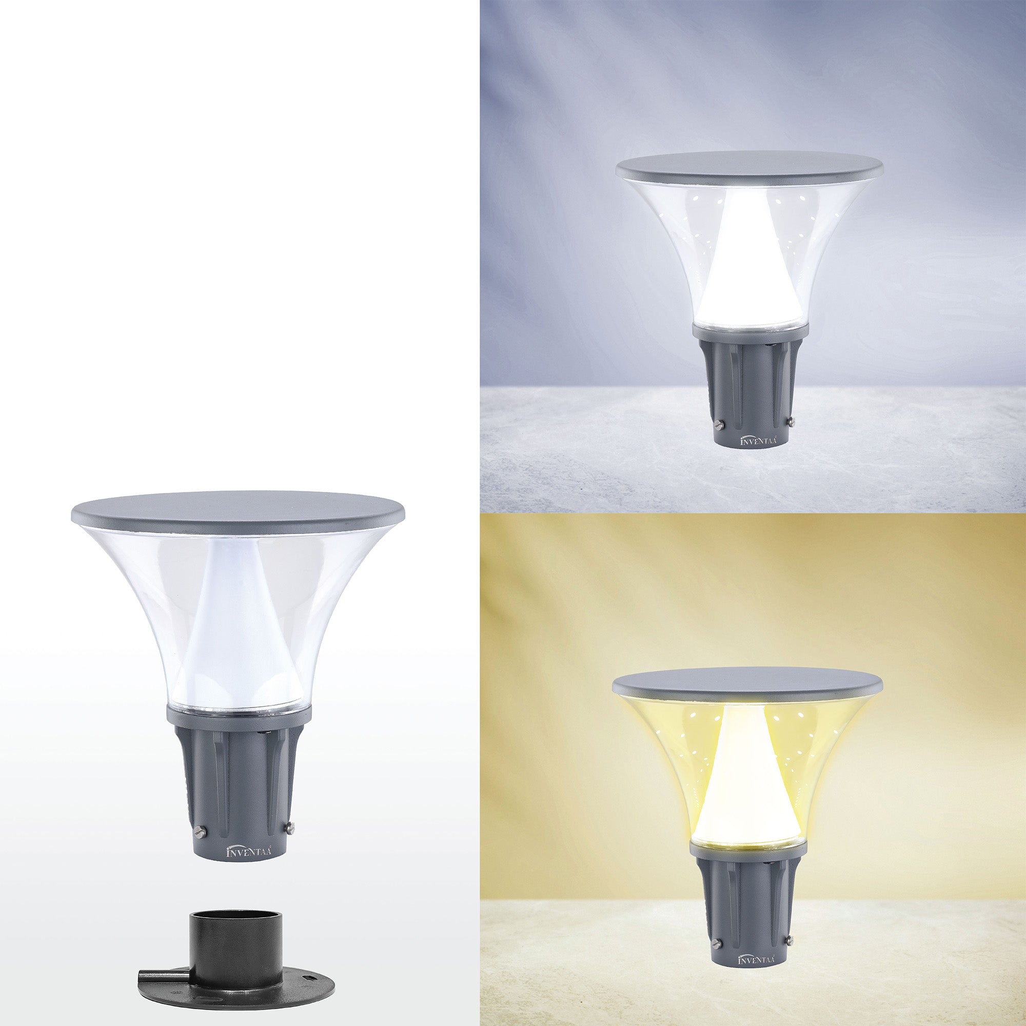 Felisa 12W LED Gate Light Cool Warm Comparison #watts_12w