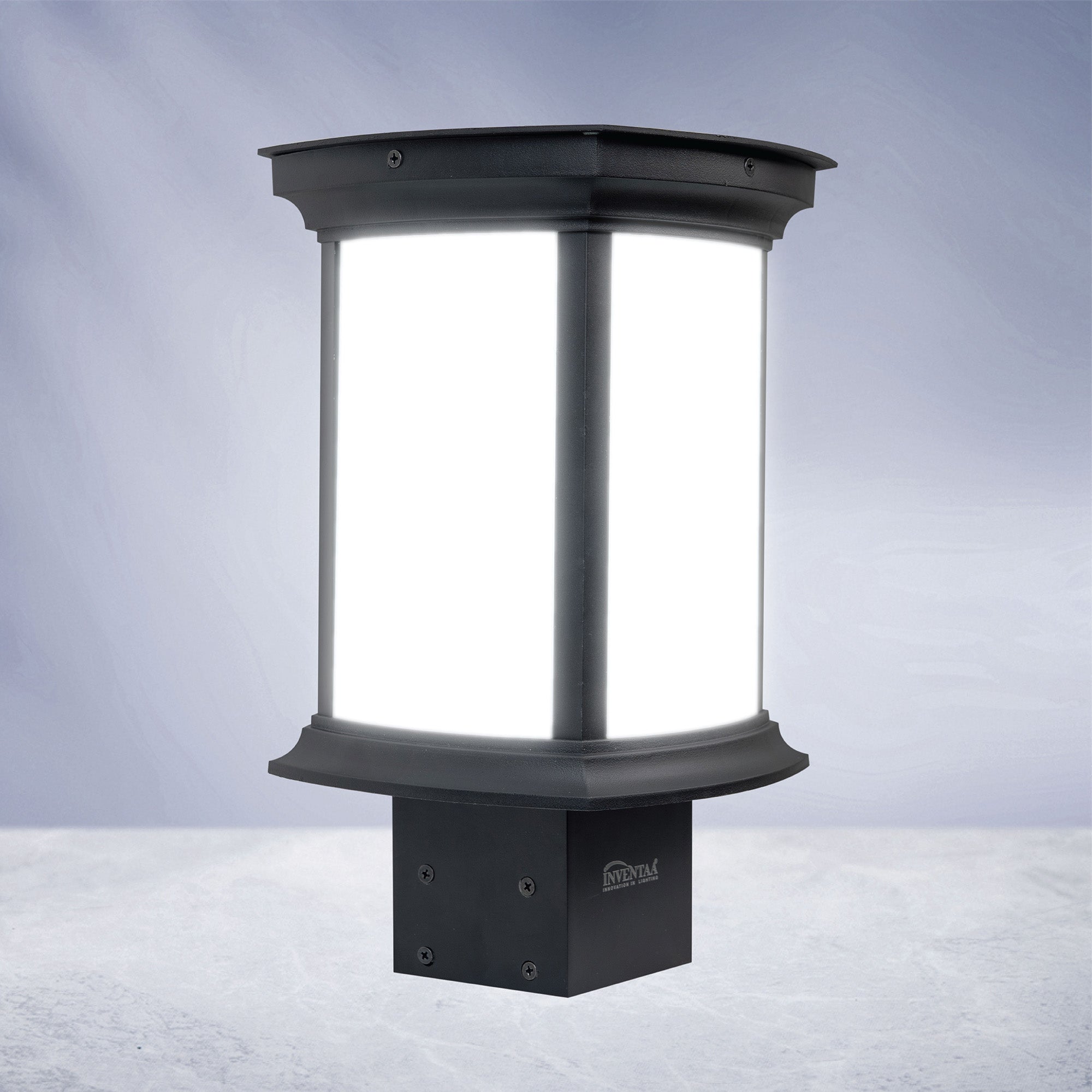 Athena white led gate light emitting a cool white glow #color_white