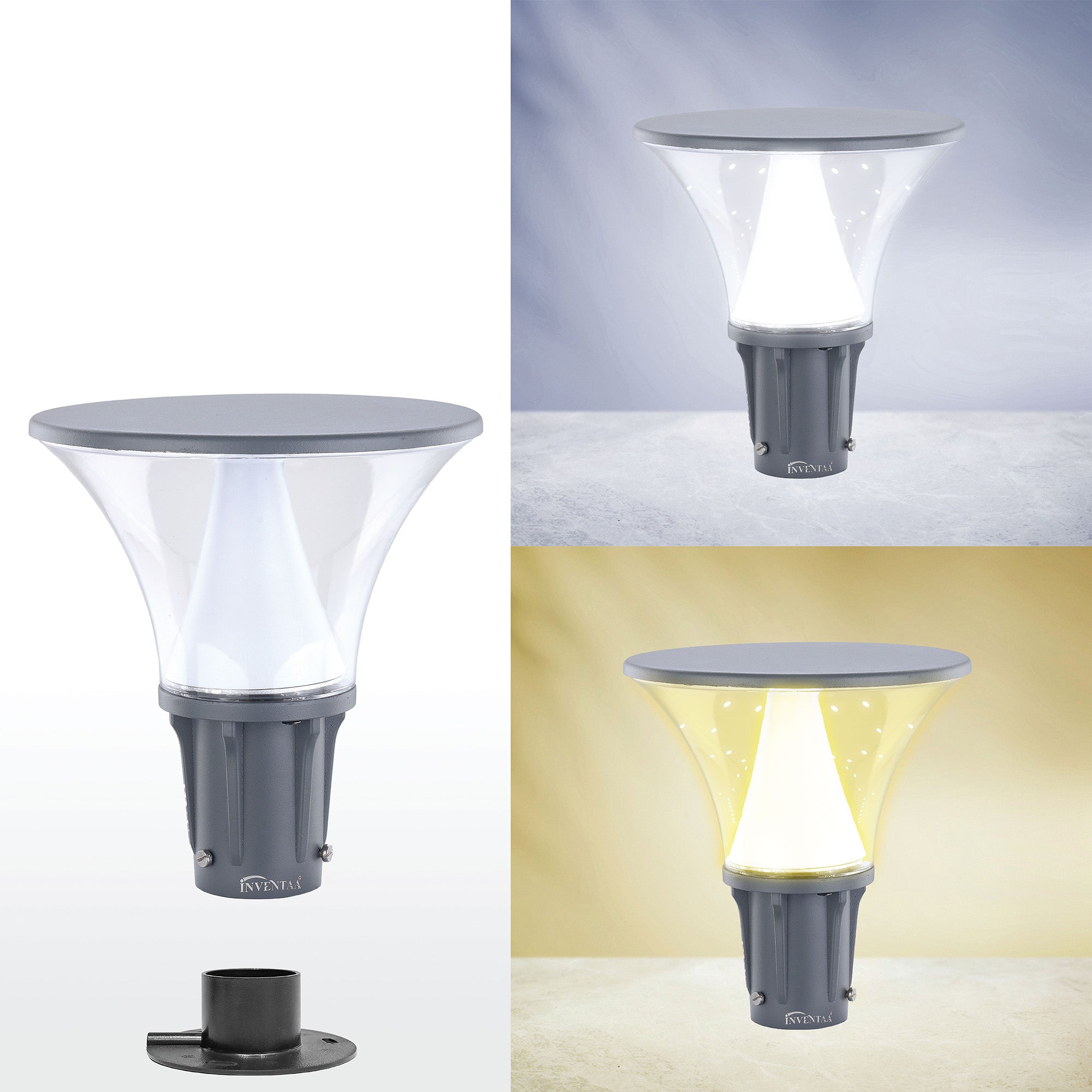 Cool and warm lighting glow of Felisa 20W led gate light #watts_20w