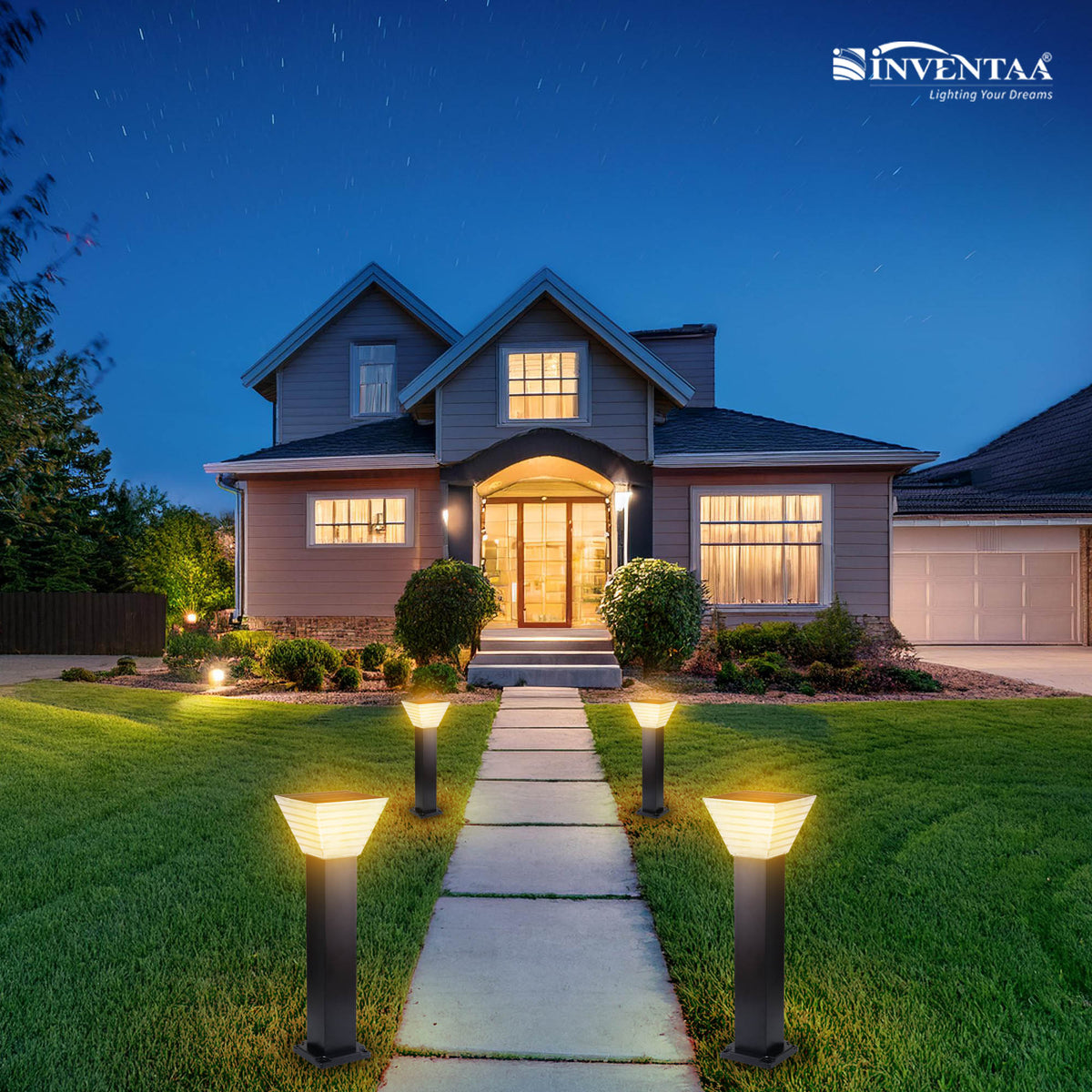 Bloom Solar LED Outdoor Bollard Light