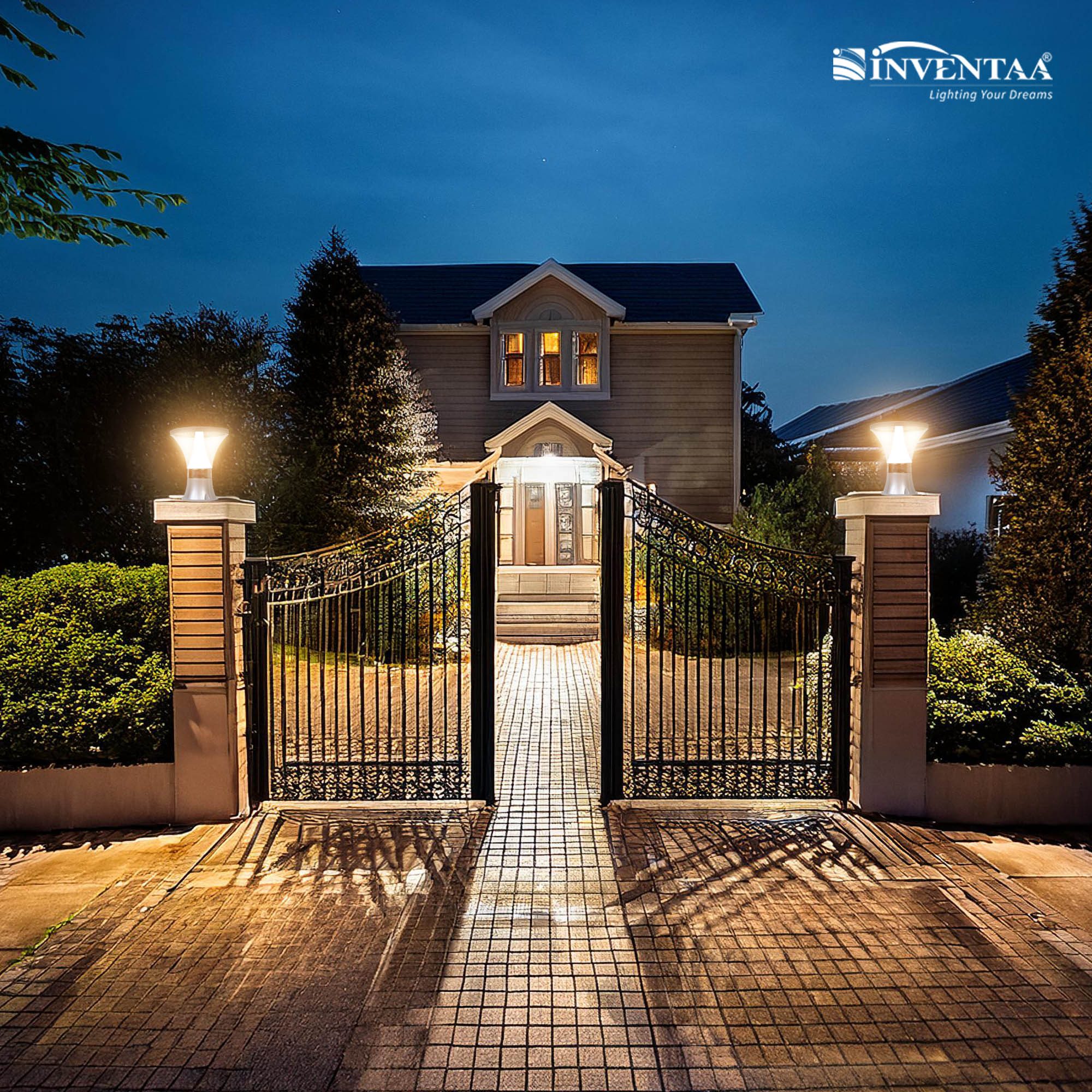 Pluto Solar Gate Light - Premium LED Solar Gate Lamps for Outdoor Pillars
