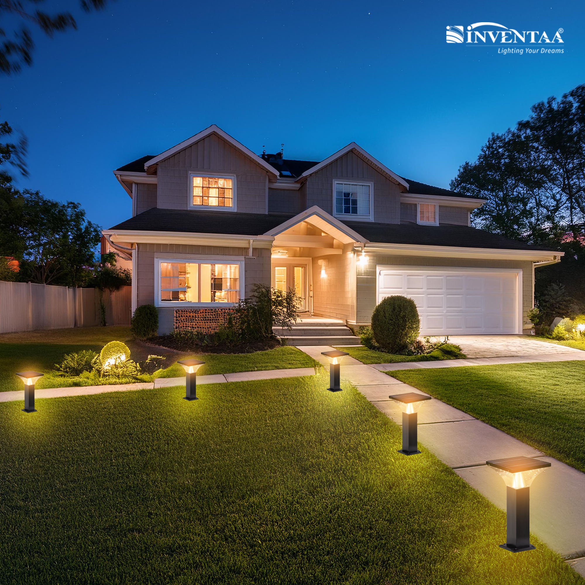 Bloom Solar LED Outdoor Bollard Light