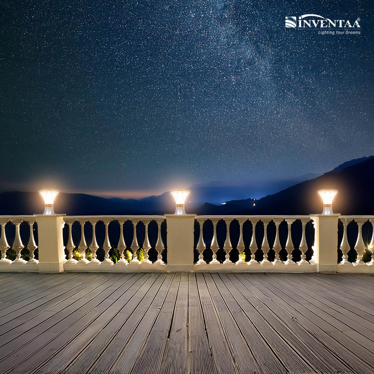 Pluto Solar Gate Light - Premium LED Solar Gate Lamps for Outdoor Pillars