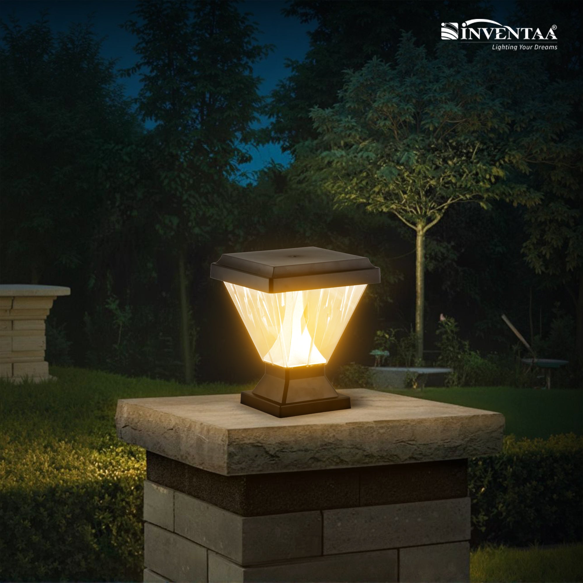 Chiti Sky Post Top - 12W Outdoor Gate Pillar Light