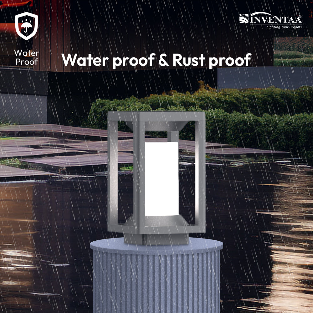 Waterproof rustproof home gate light design with modern rectangular frame