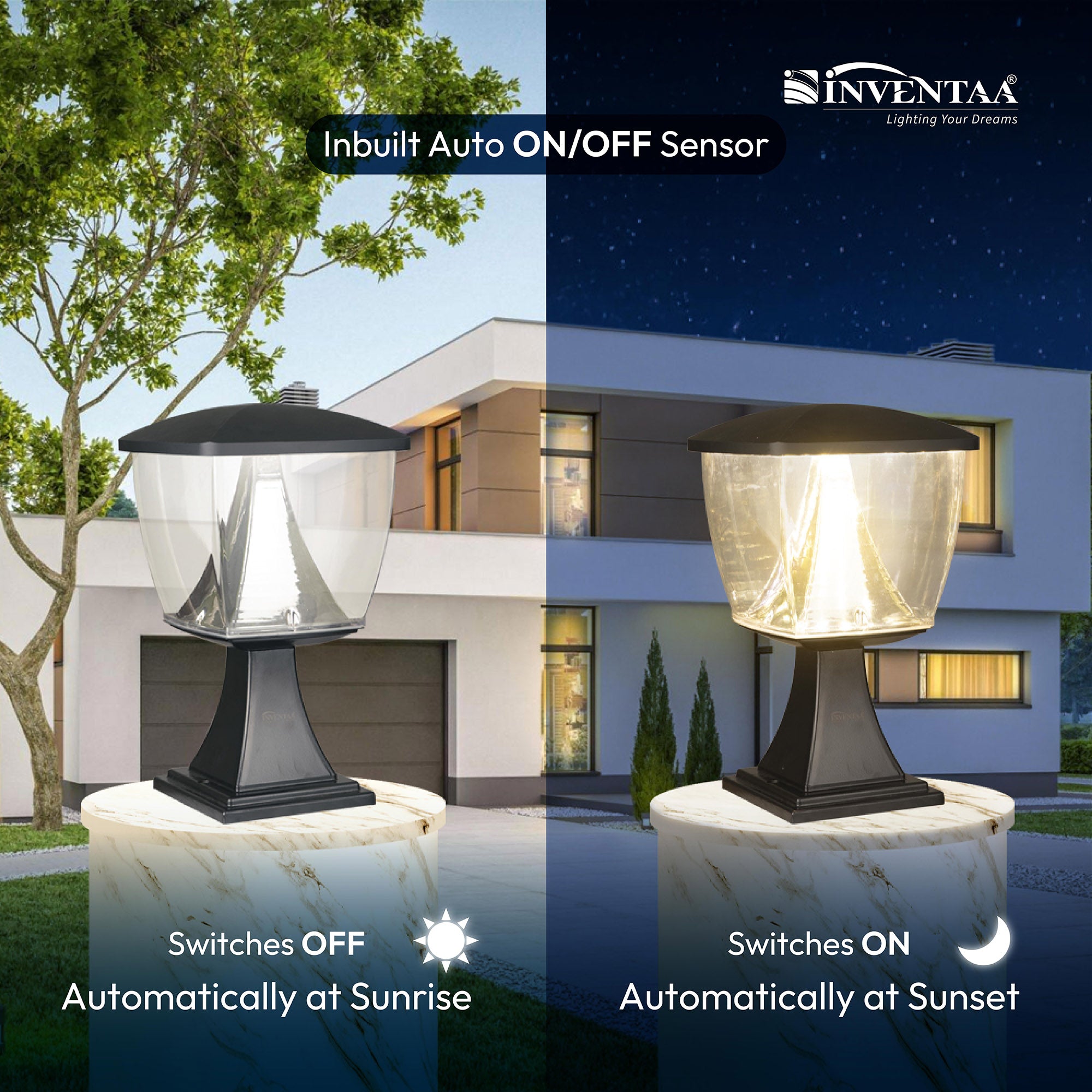 Auto On Off Smart Glasis Maxi LED Gate Light Emitting Warm White Glow #bulb options_warm