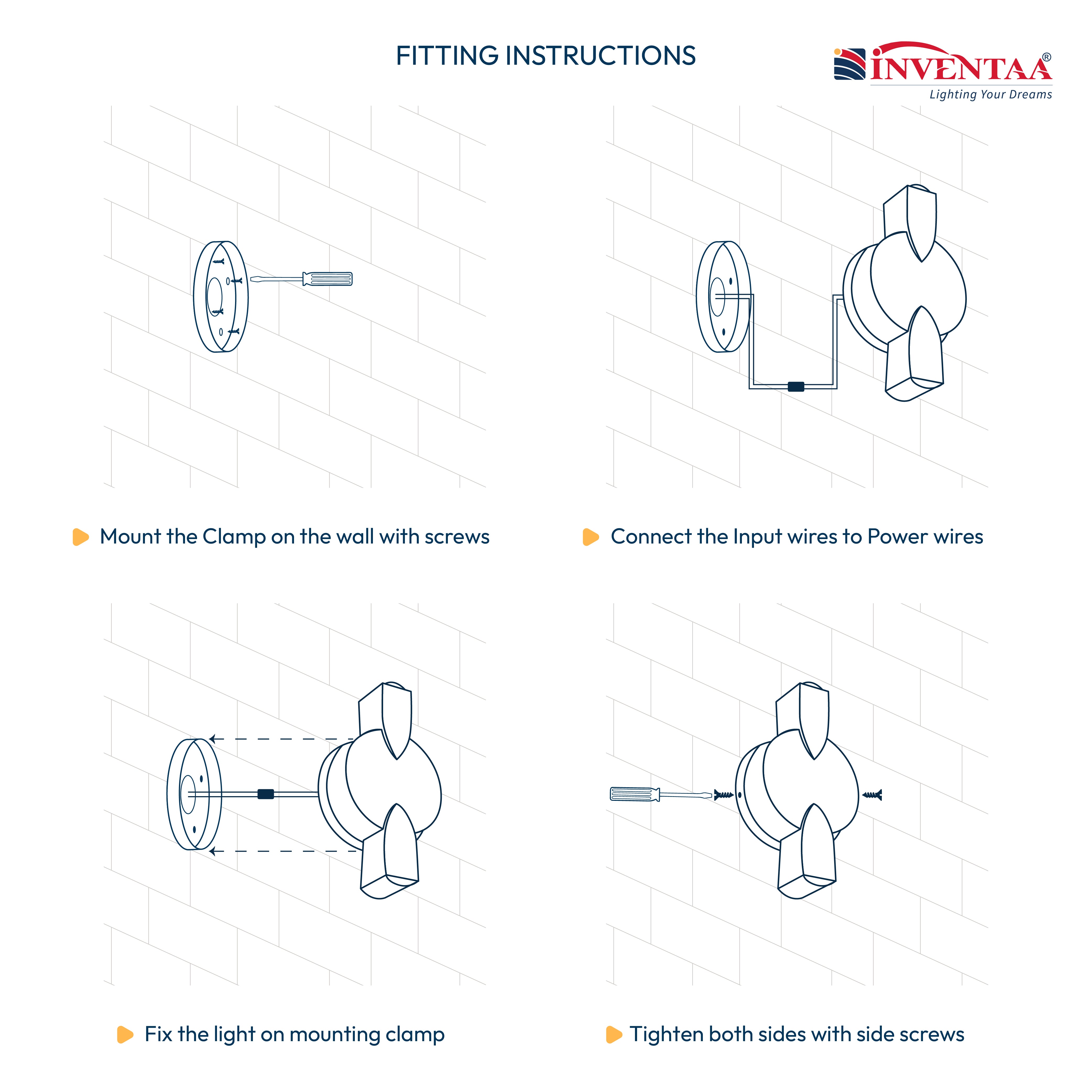 Ayla 2W 2 Way LED Wall Light Fitting Instructions #watts_2w