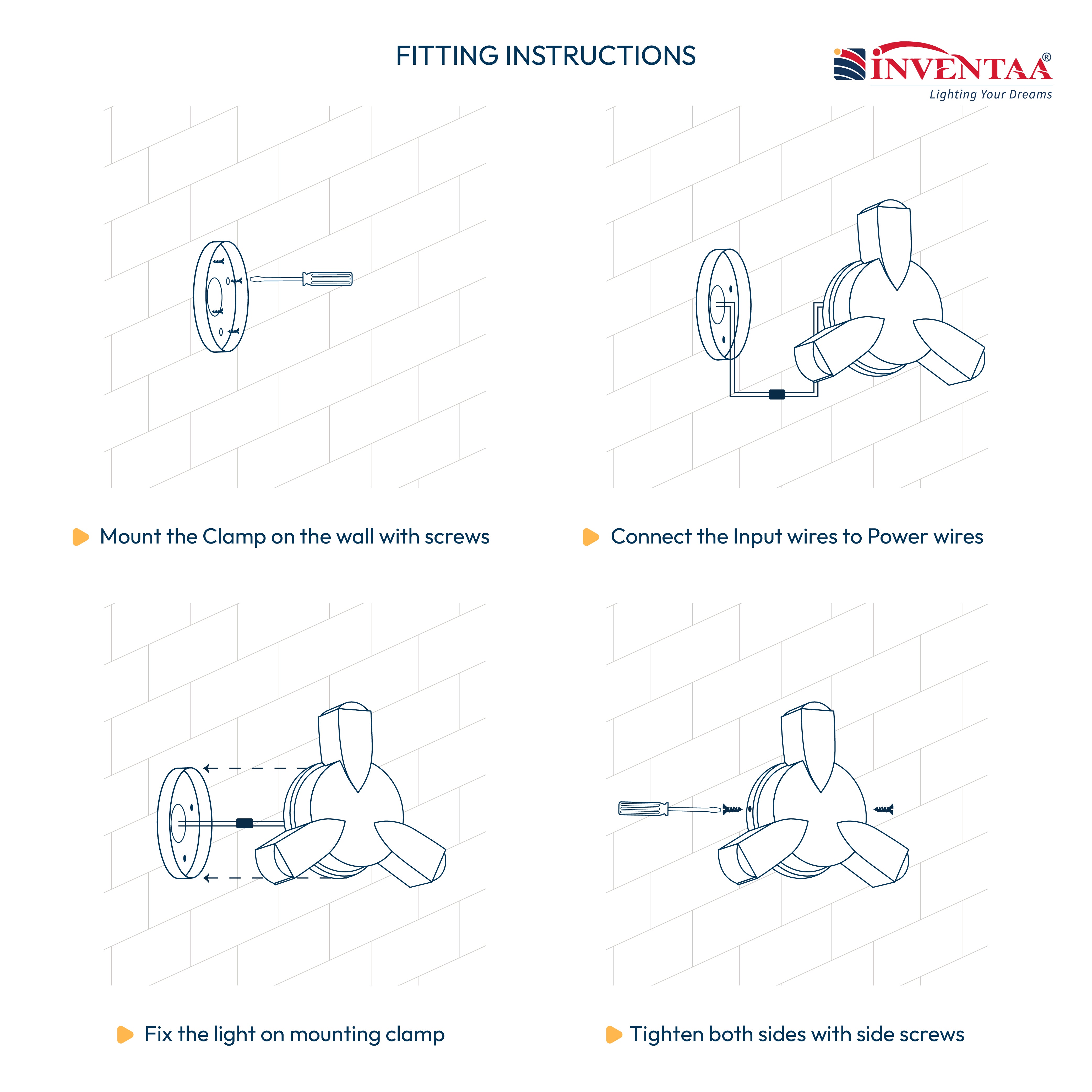Ayla 3W 3 Way LED Wall Light Fitting Instructions #watts_3w