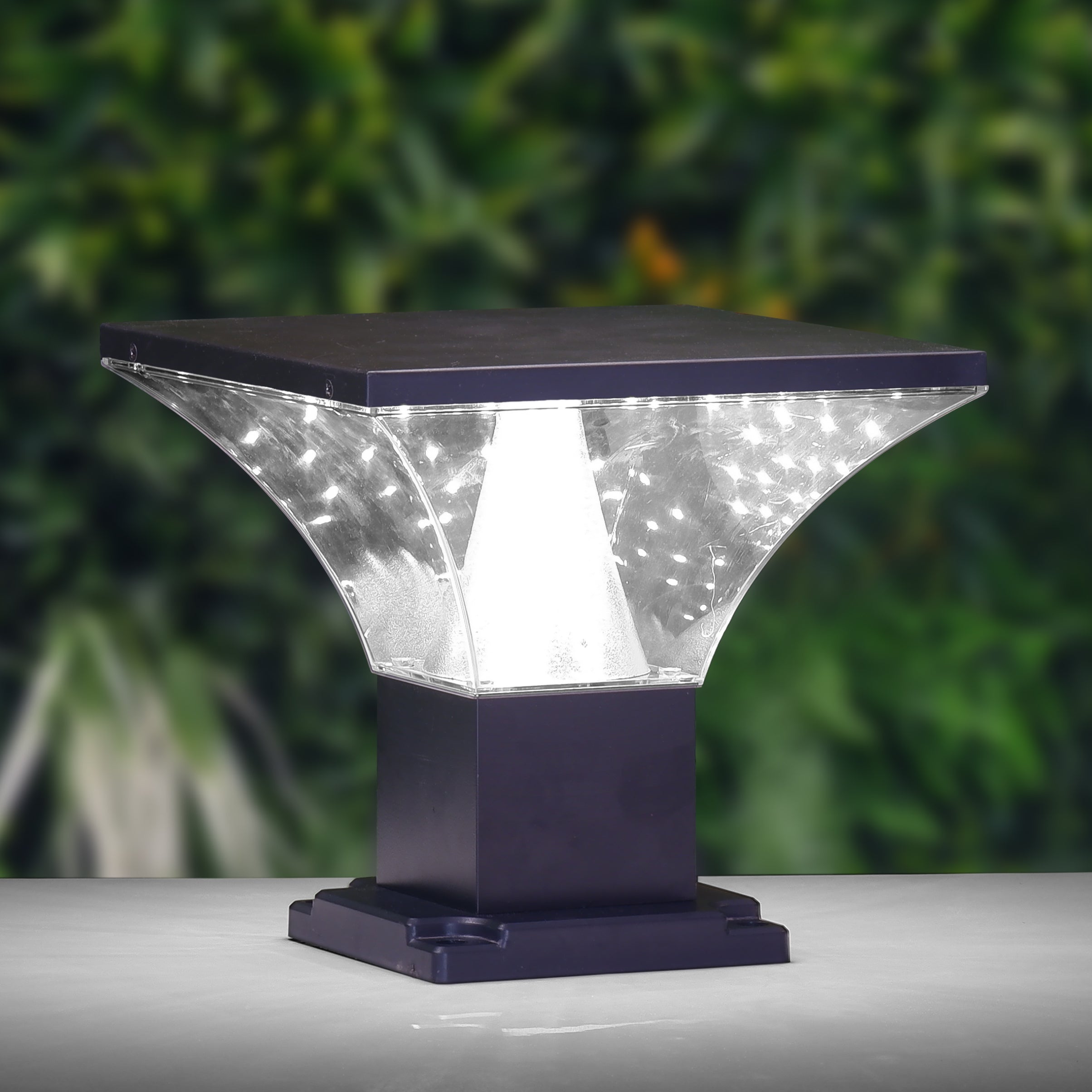 Modern entry door light with flared acrylic design for stylish illumination