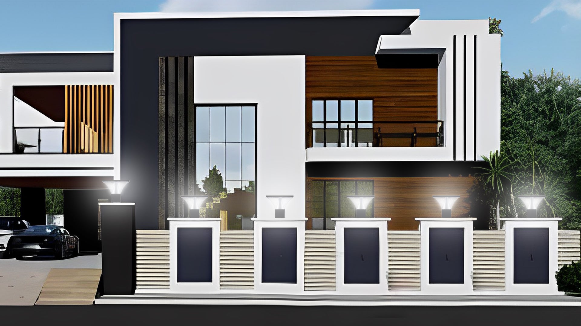 Bloom 20W LED Outdoor Welcome Light Compound Lights