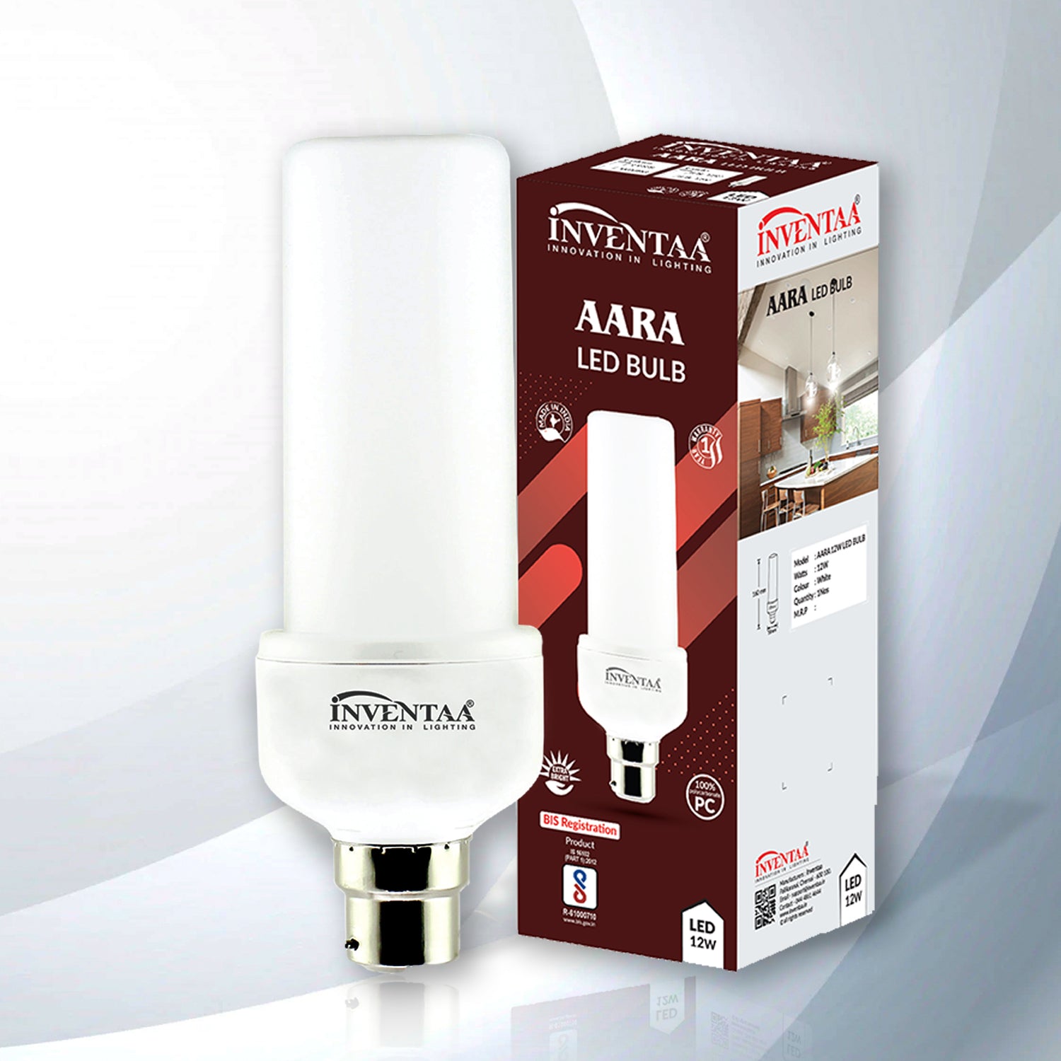 Aara LED Bulb With Its Box Enclosure - #watts_18W #watts_12W