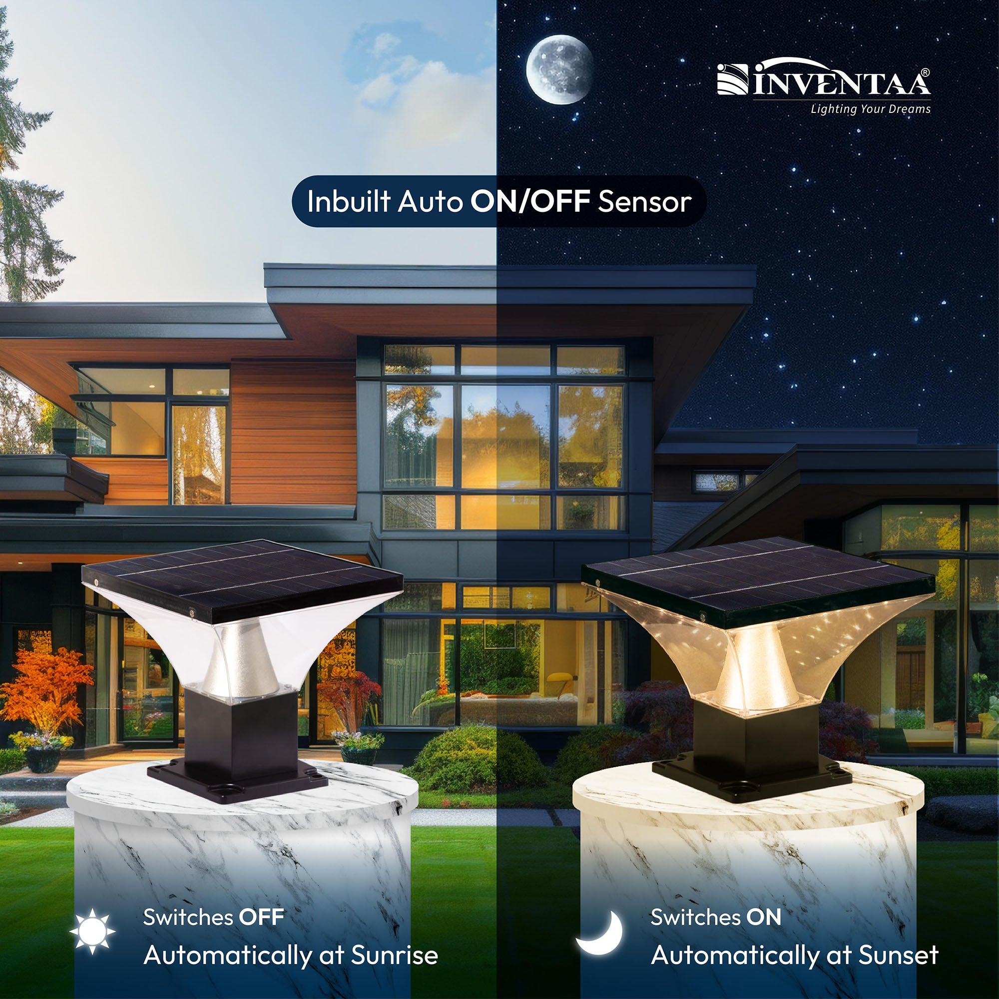 Bloom Solar LED Outdoor Gate Light