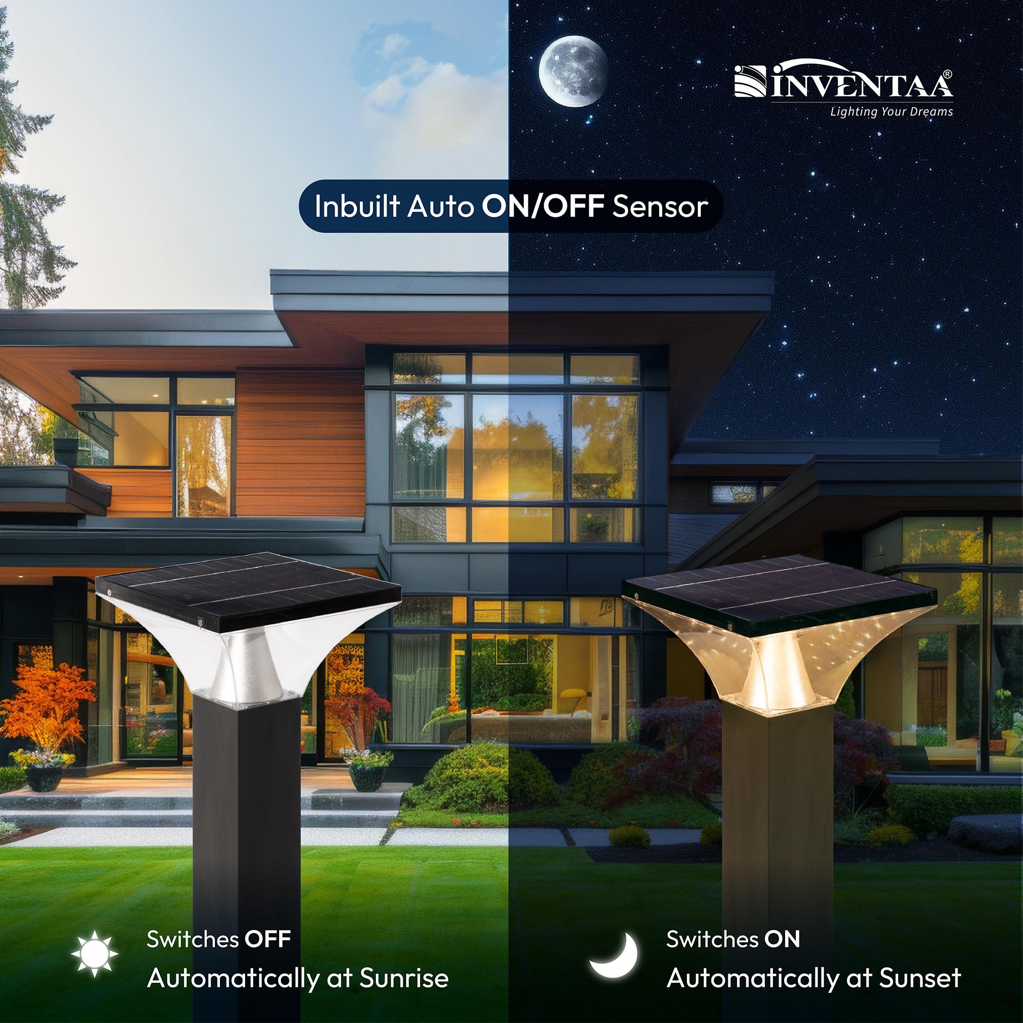Bloom Solar LED Outdoor Bollard Light