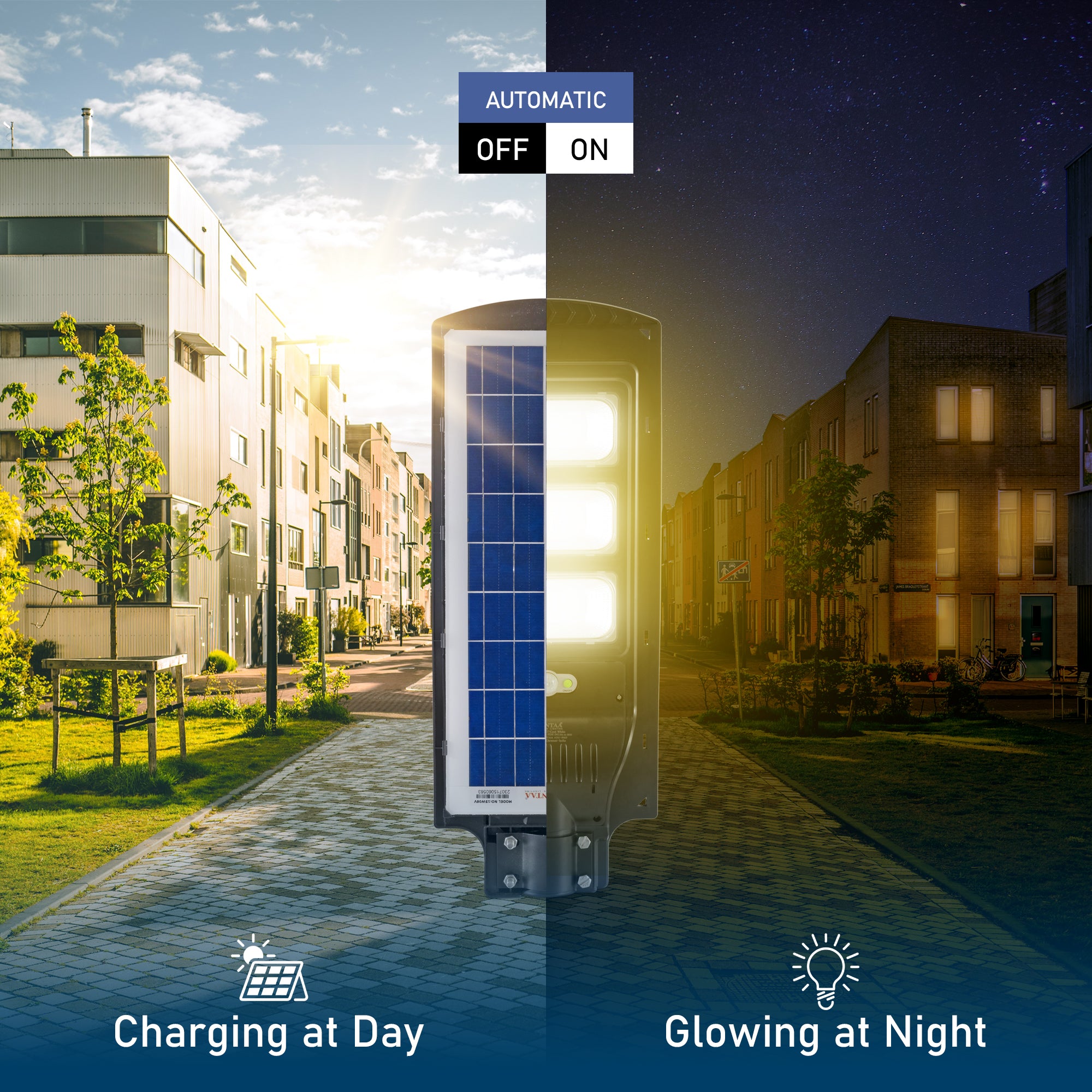 Day night Erato 60W led solar street light #power_60w
