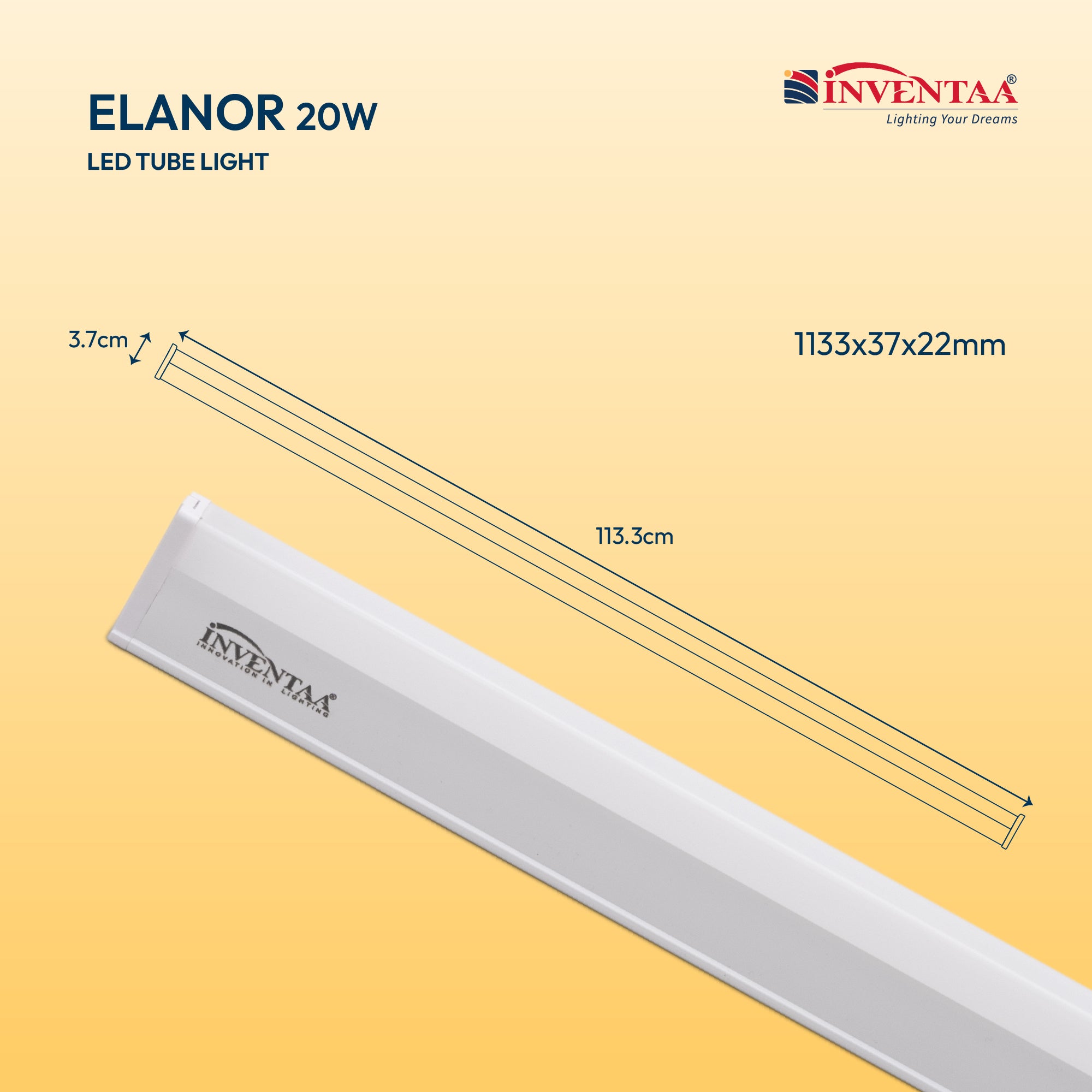 Elanor 20W LED Tube Light Fixture