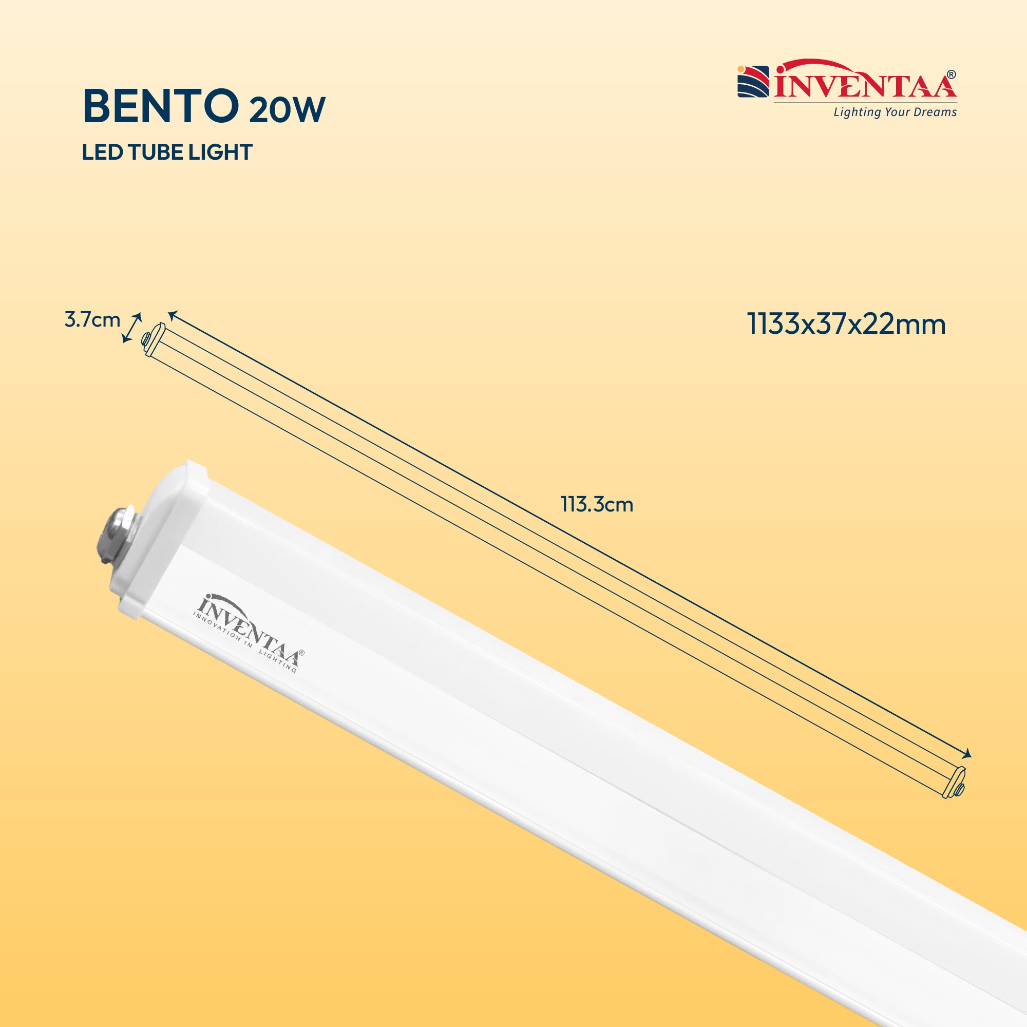 Bento 20W Waterproof LED Tube Light