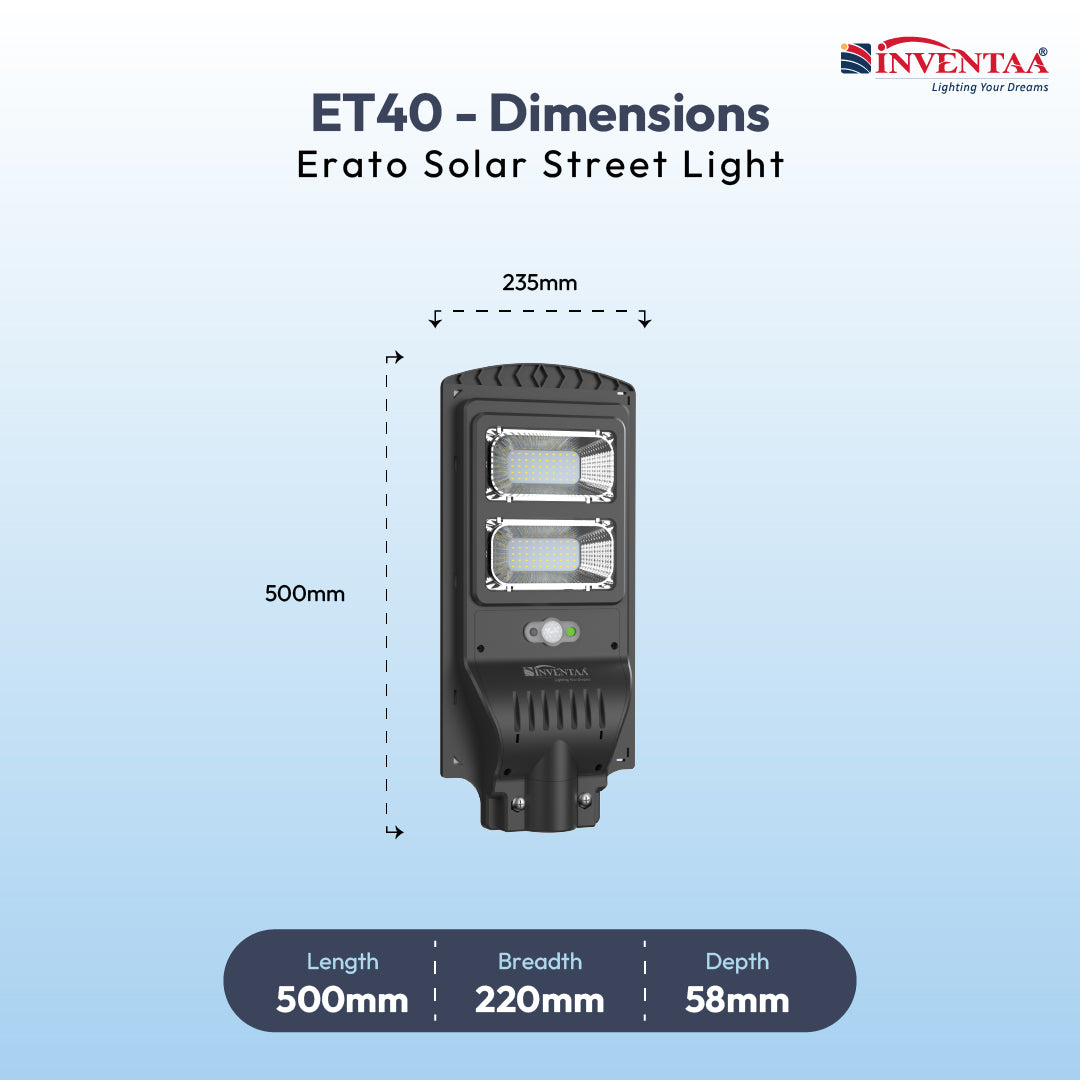 Erato LED Solar Outdoor Street Light