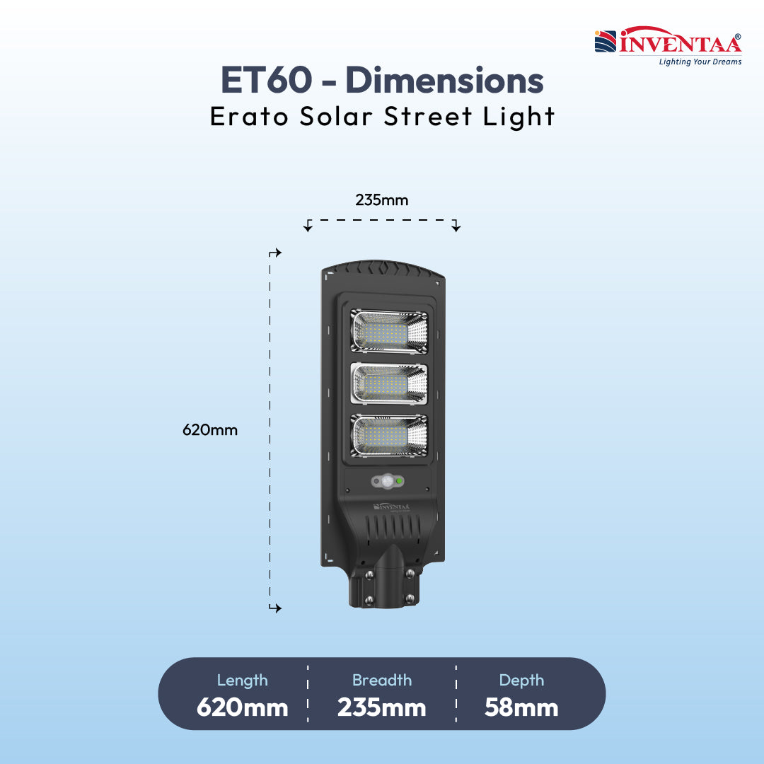Erato LED Solar Outdoor Street Light