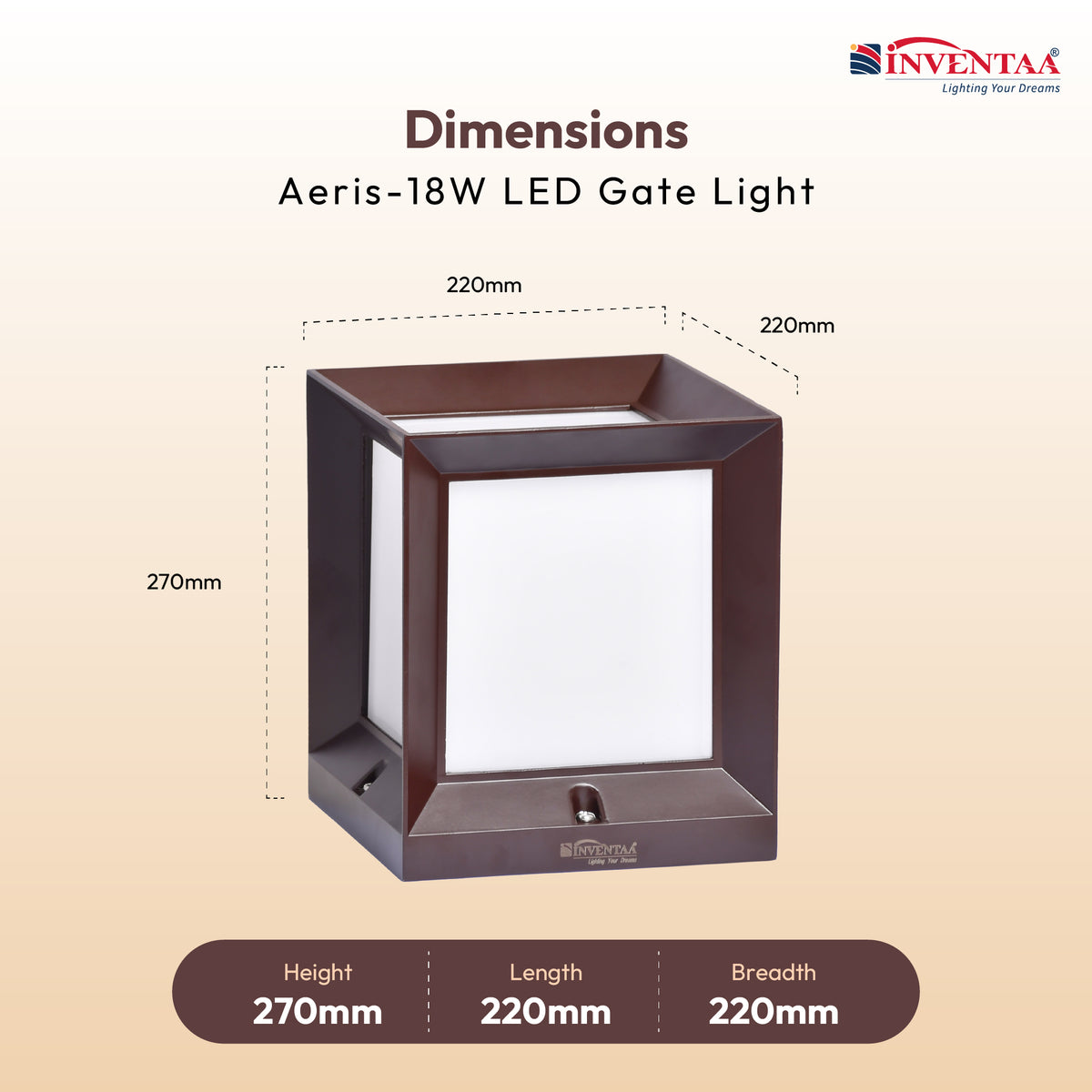 AERIS LED Post Top Garden Light (Without Bulb)