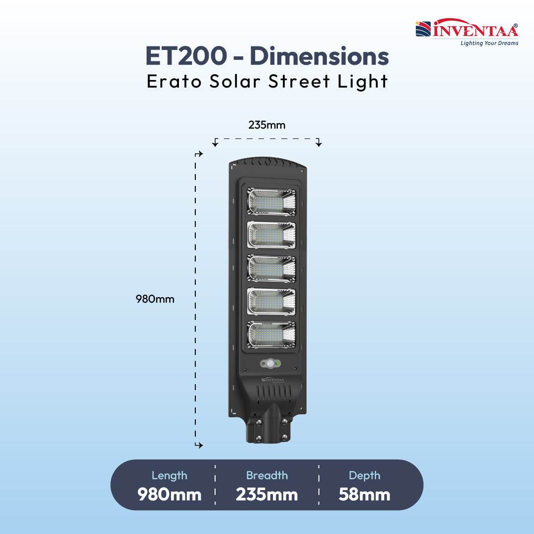 Erato LED Solar Outdoor Street Light