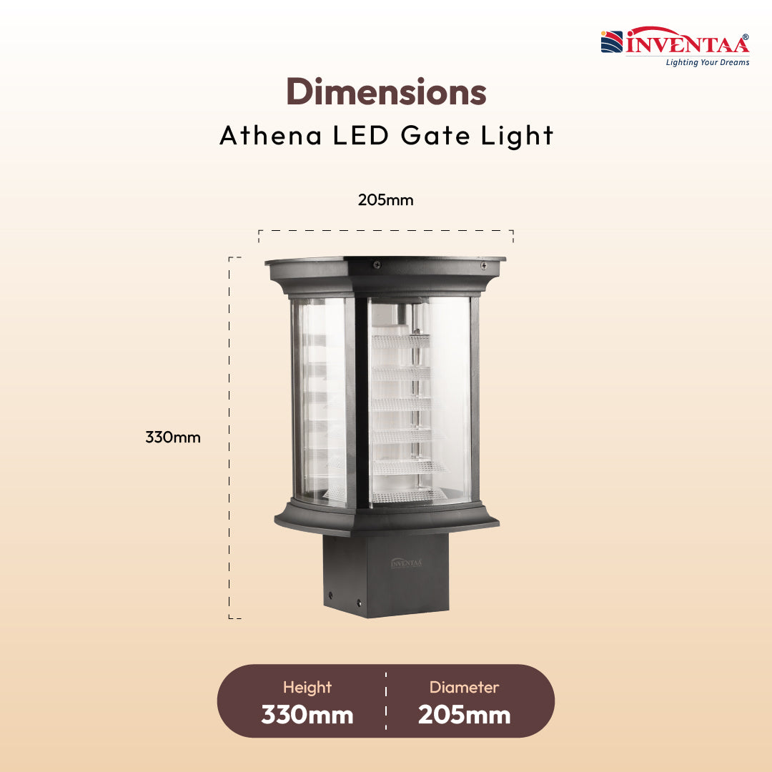 Athena 3 in 1 Gate Post Lights - Frontgate Lighting