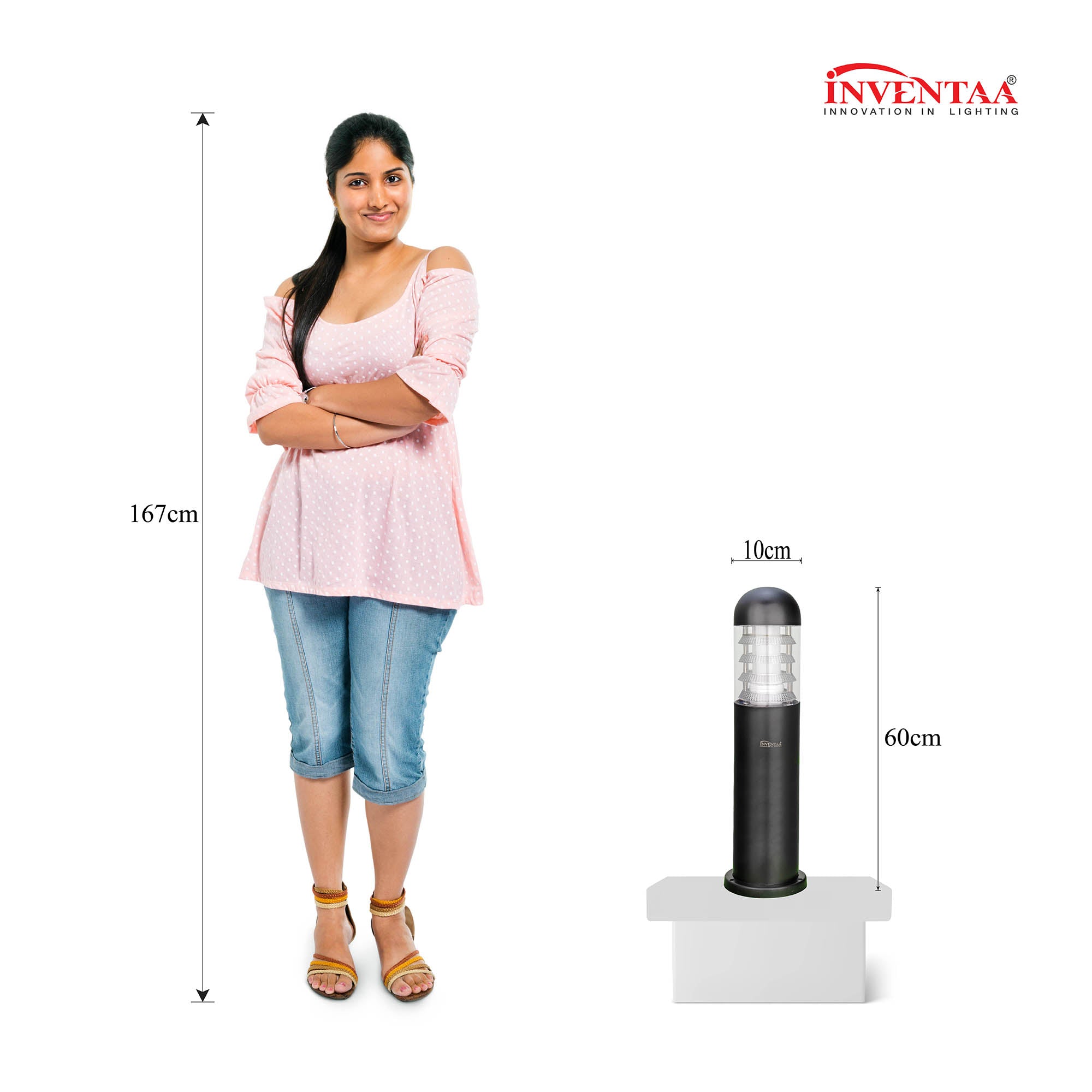Dimension of Electra 2 feet led garden light #size_2 feet