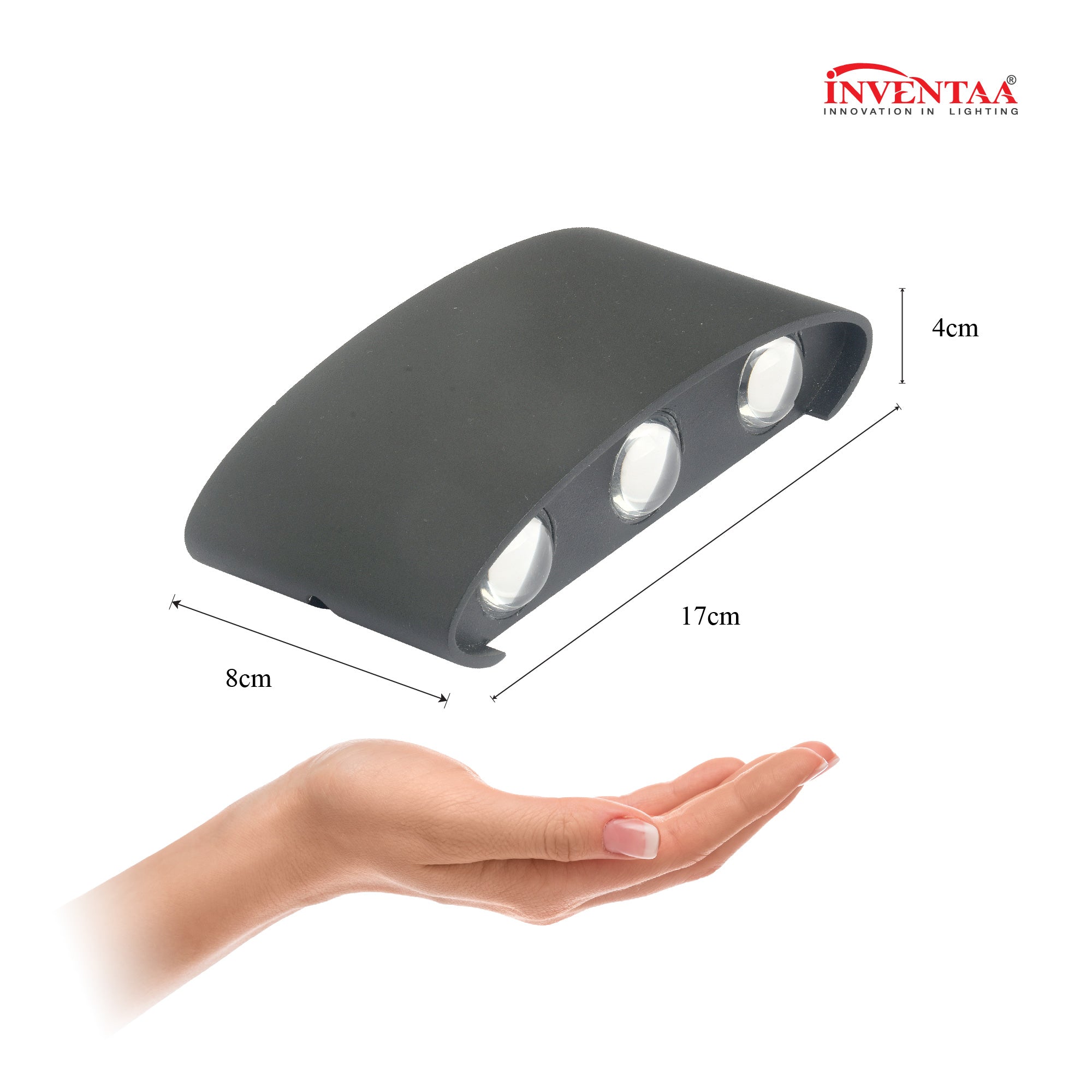 Dimension of Ezme 3 way up and down led wall light #type_3 way