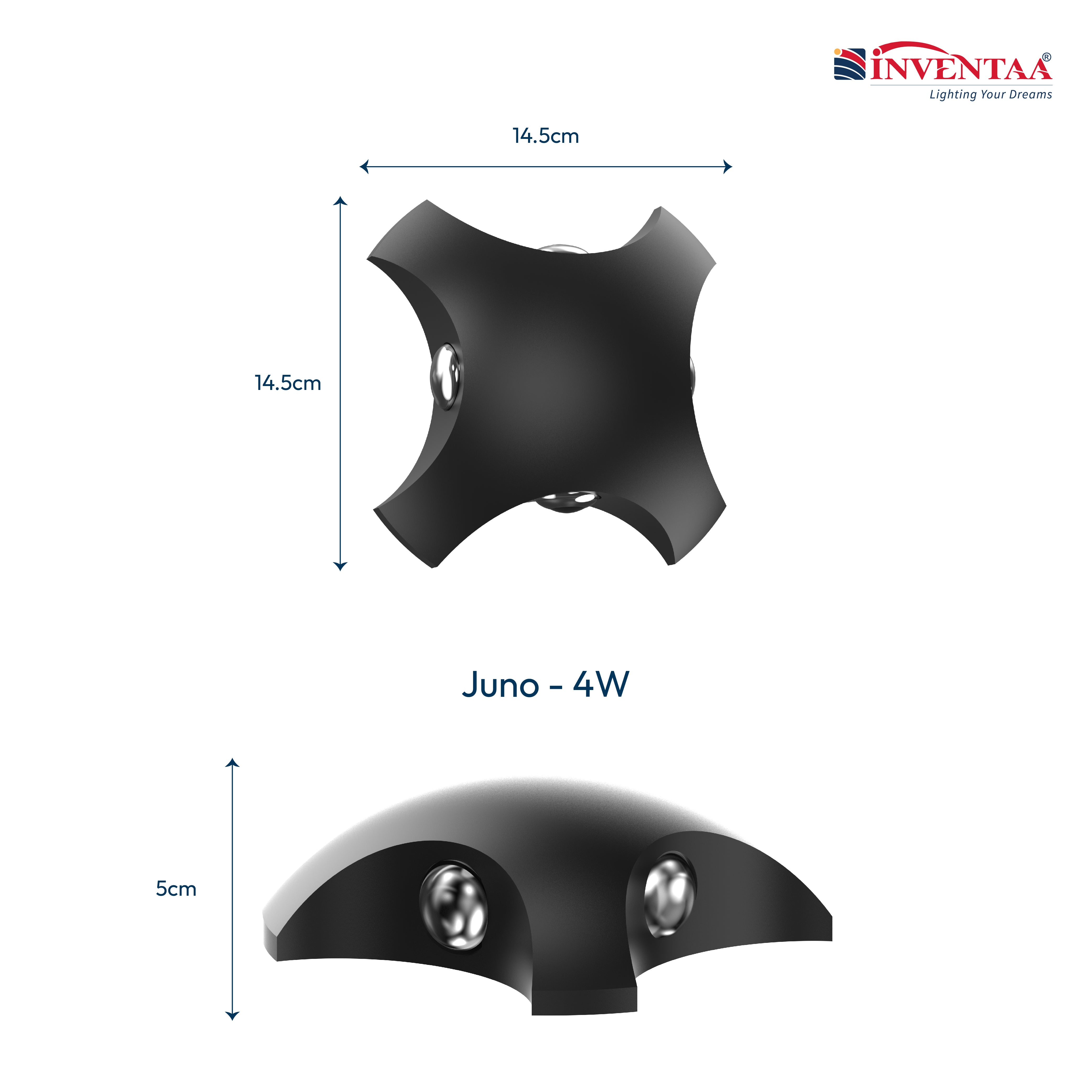 Dimension Of Nura LED Wall Light