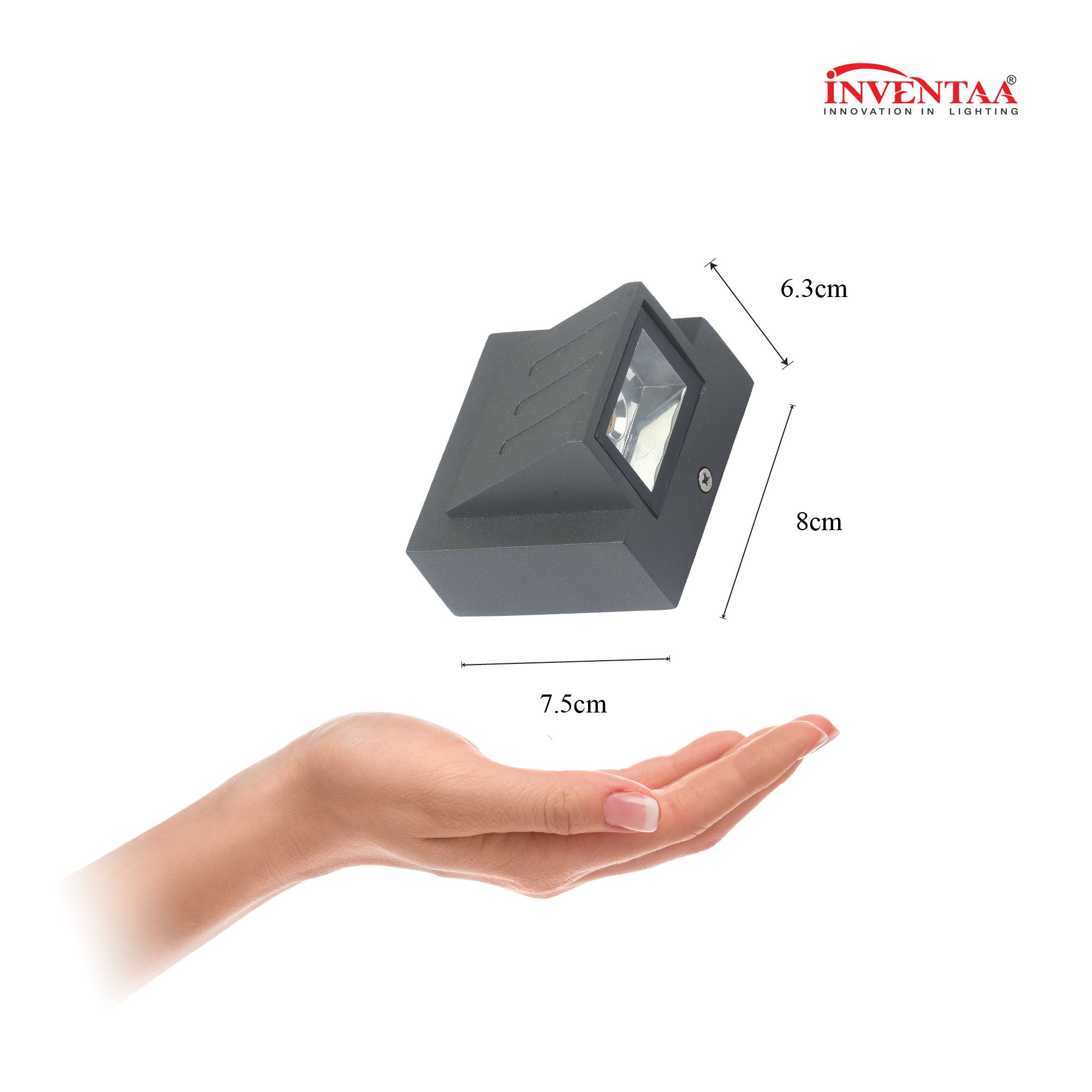 Dimension of Reina one way led wall light #type_1 way