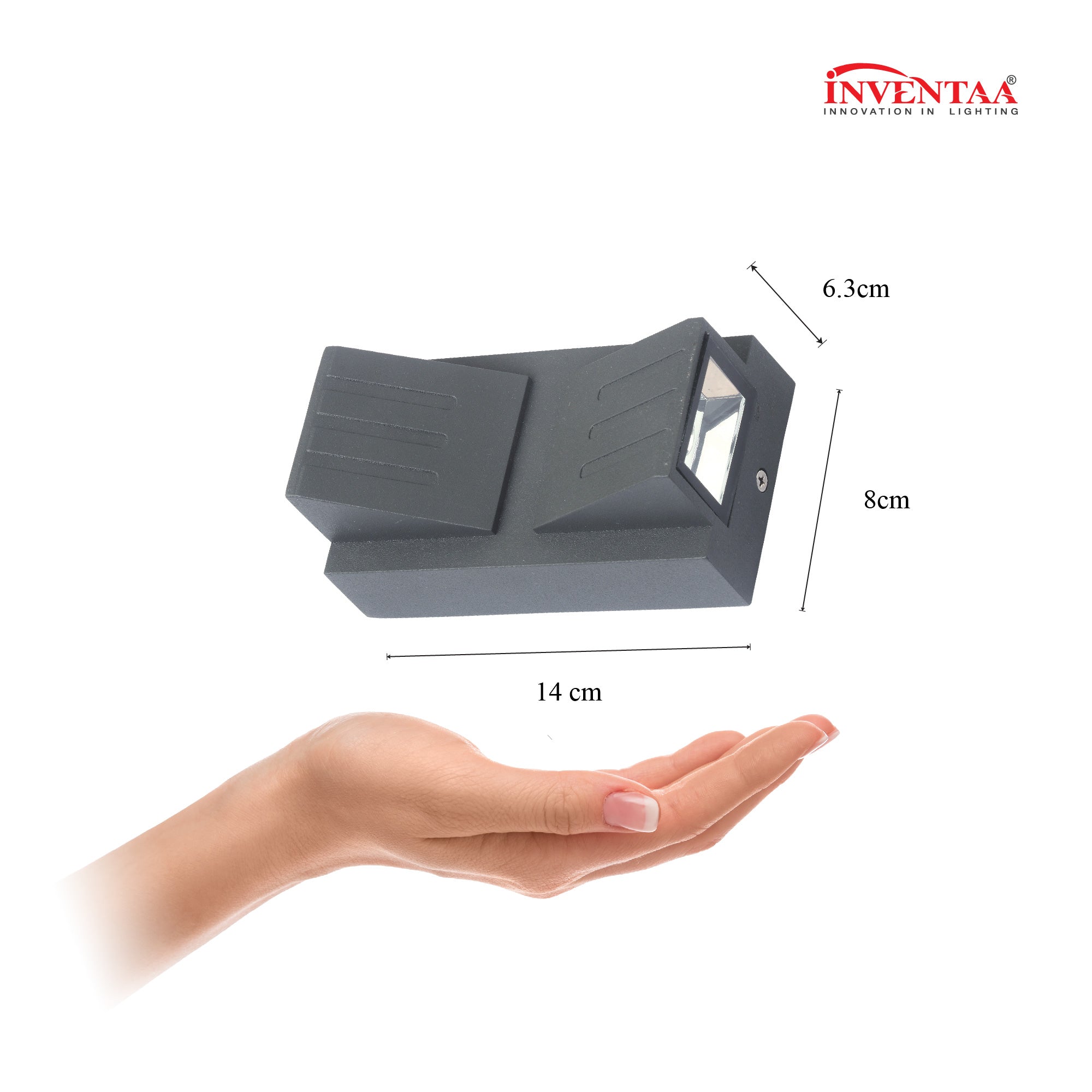 Dimension of Reina two way up and down wall lights #type_2 way