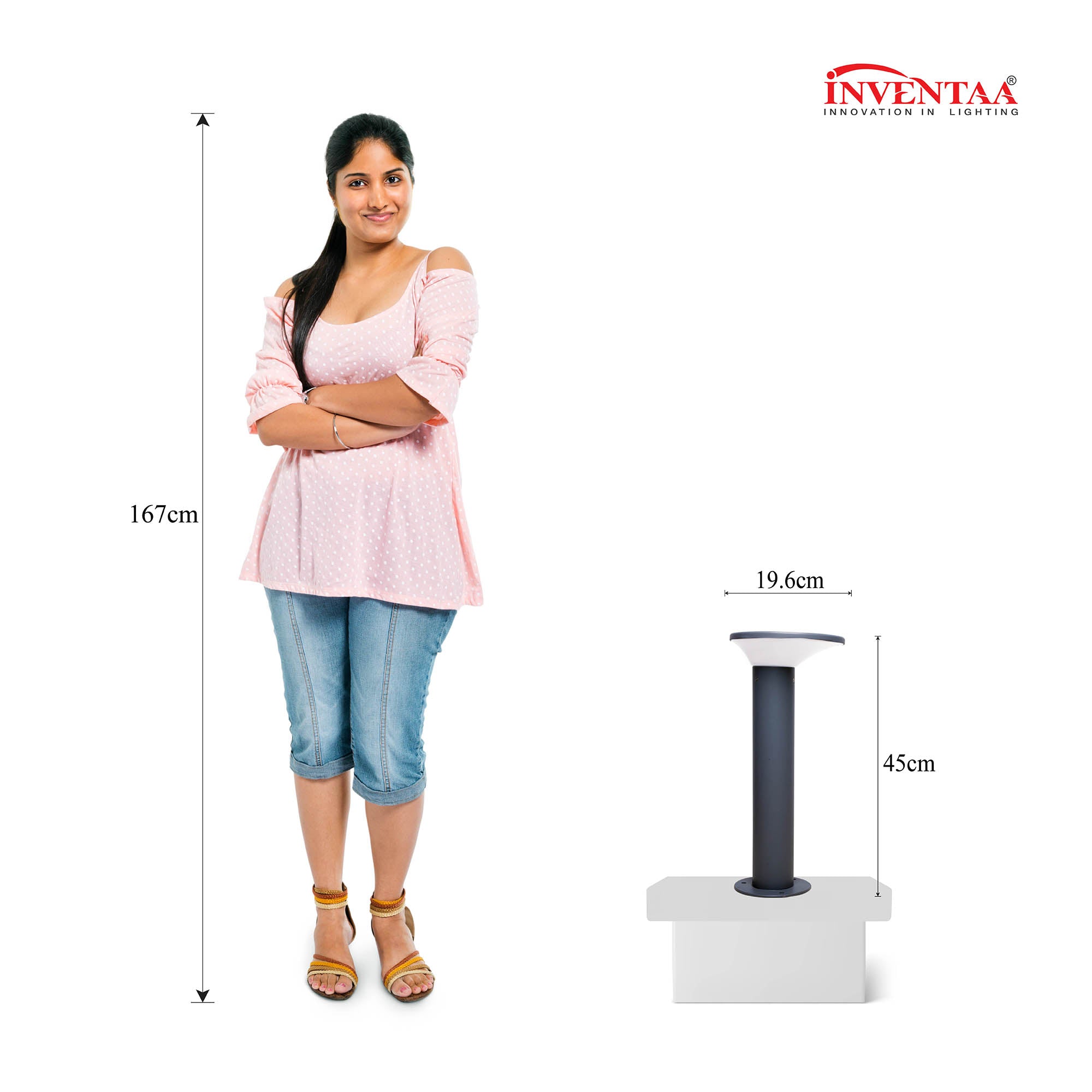 Romy 12W LED Lawn Bollard Outdoor Light