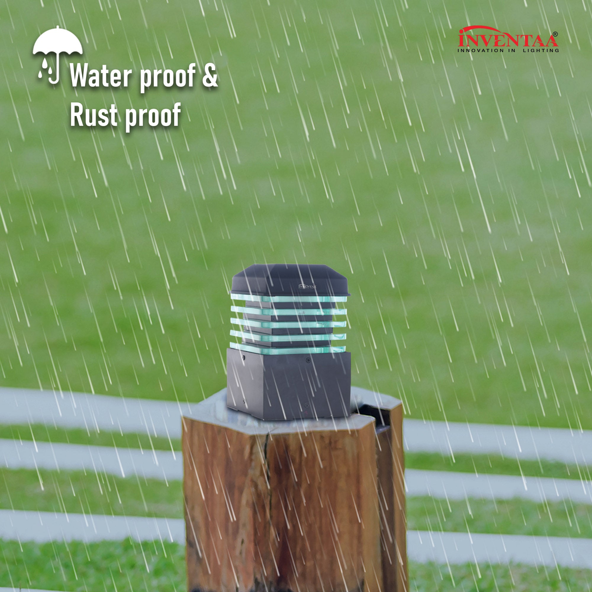 Waterproof rustproof LED gate light design on pillar for bright light entrance