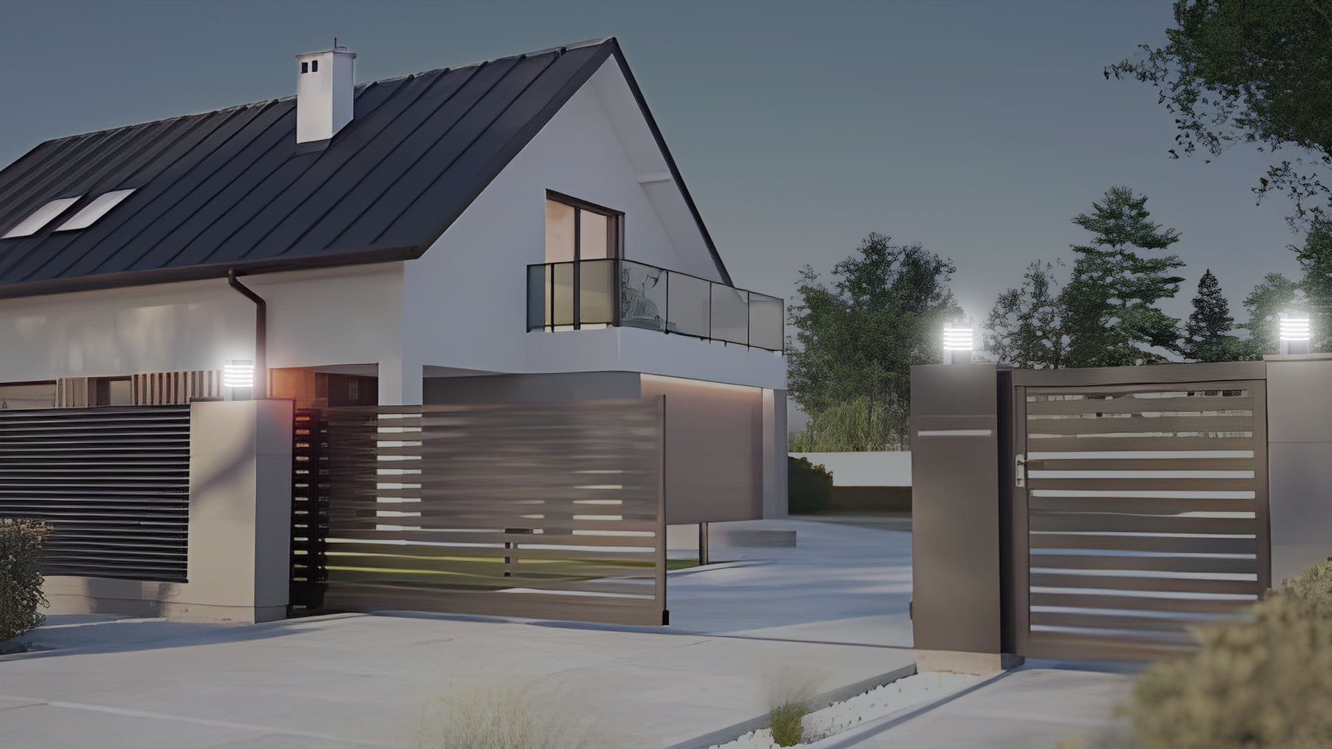 Eberta 5" 12W Outside Gate Lights - LED Square Gate Light for Modern Design