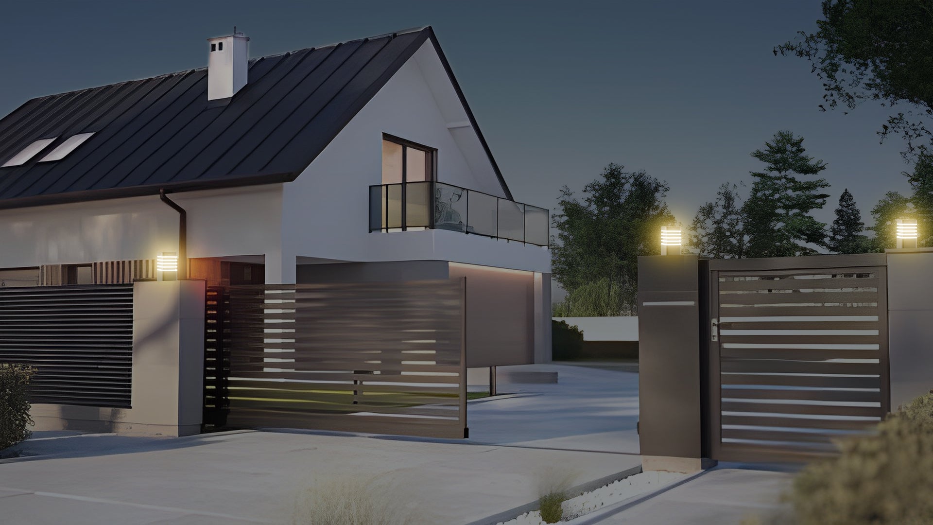 Eberta 5" 12W Outside Gate Lights - LED Square Gate Light for Modern Design