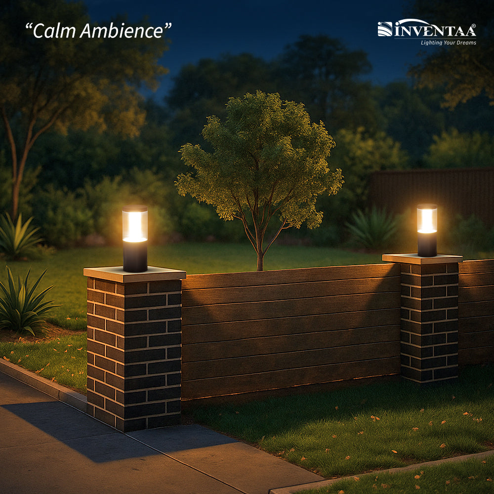 Warm LED gate lamps for home entrance pillars