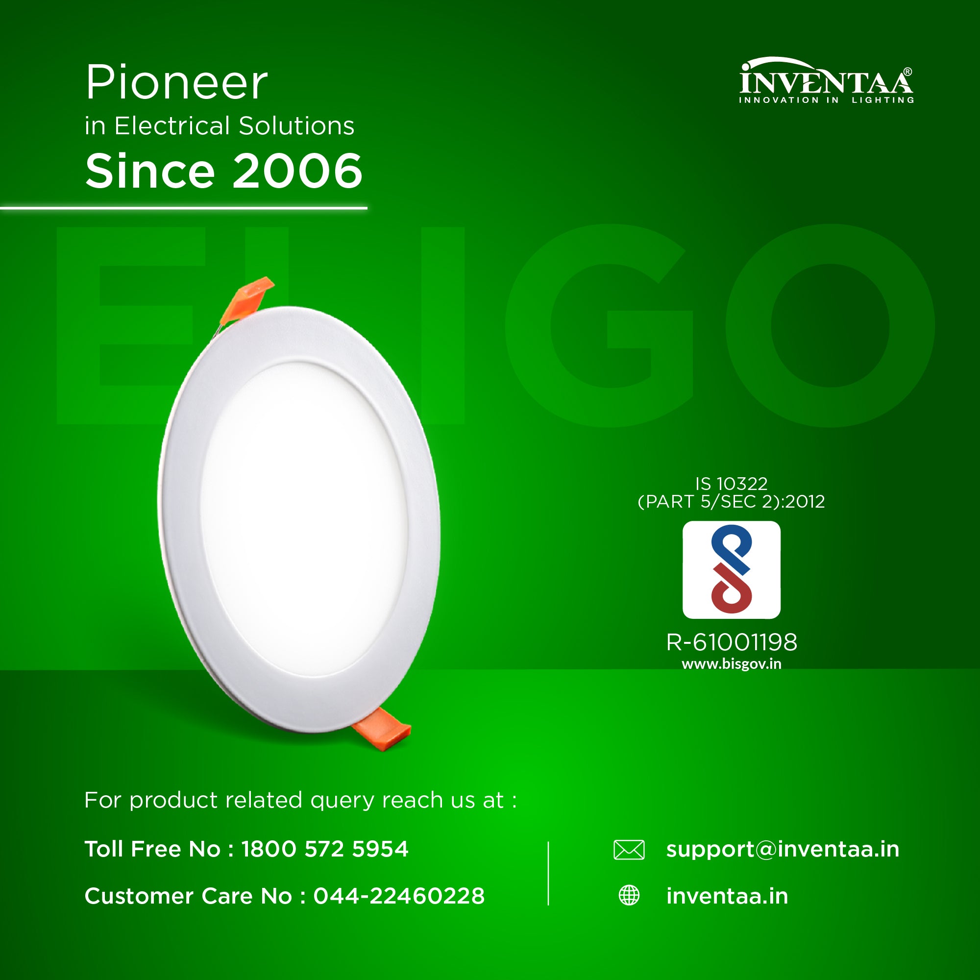 Eligio Round 22W LED Panel Light Pioneering In Electrical Solutions Since 2006 #watts_22w