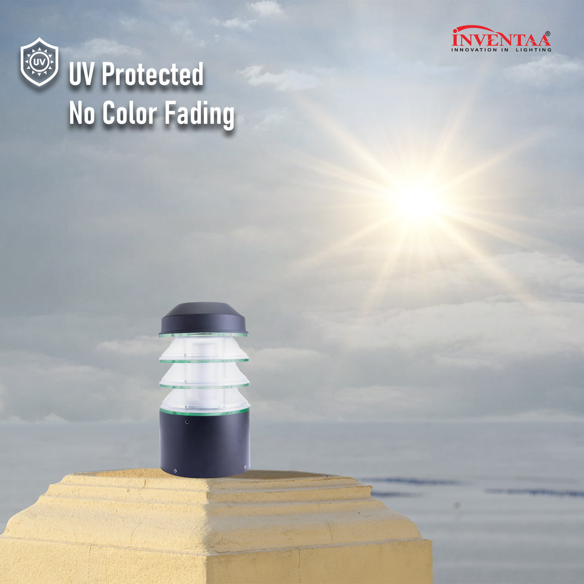Estela 12W Ice Cube Post Top LED Gate Lamp Light