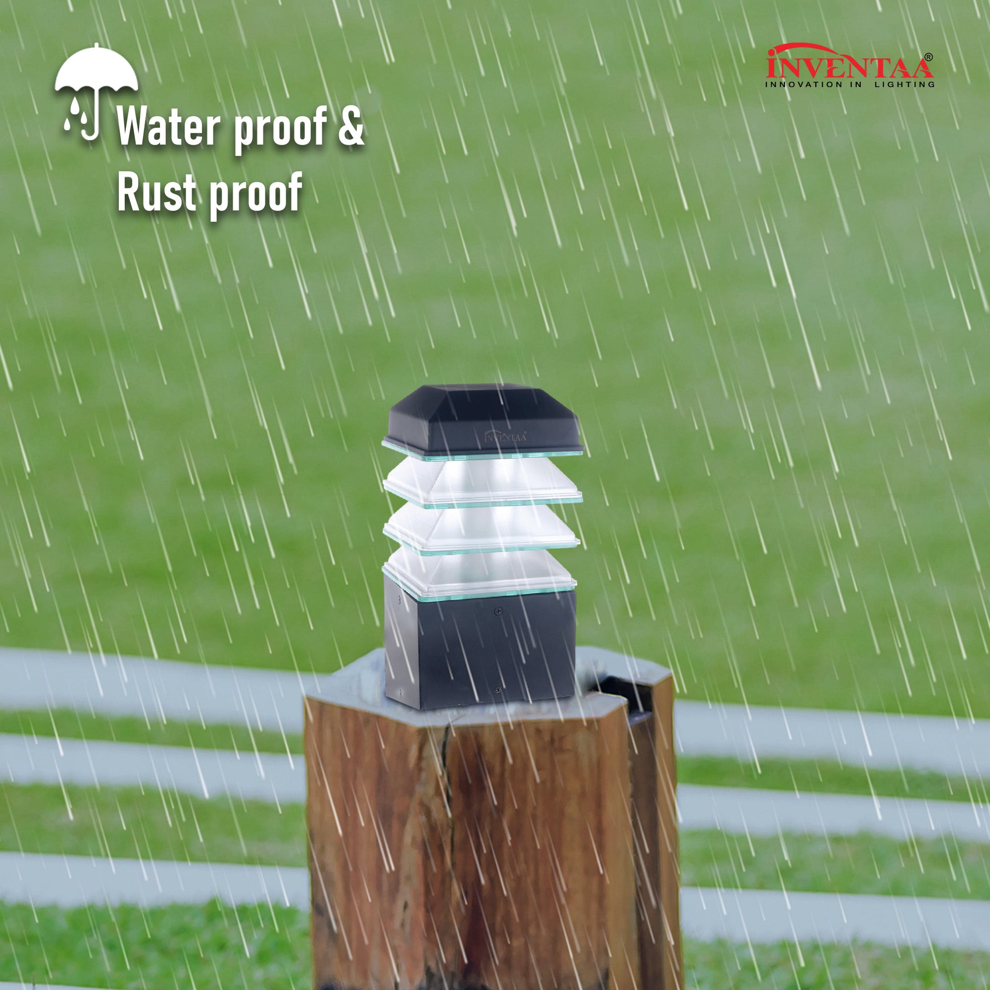 Waterproof rustproof gate post lights with main gate lamp for entrance lights