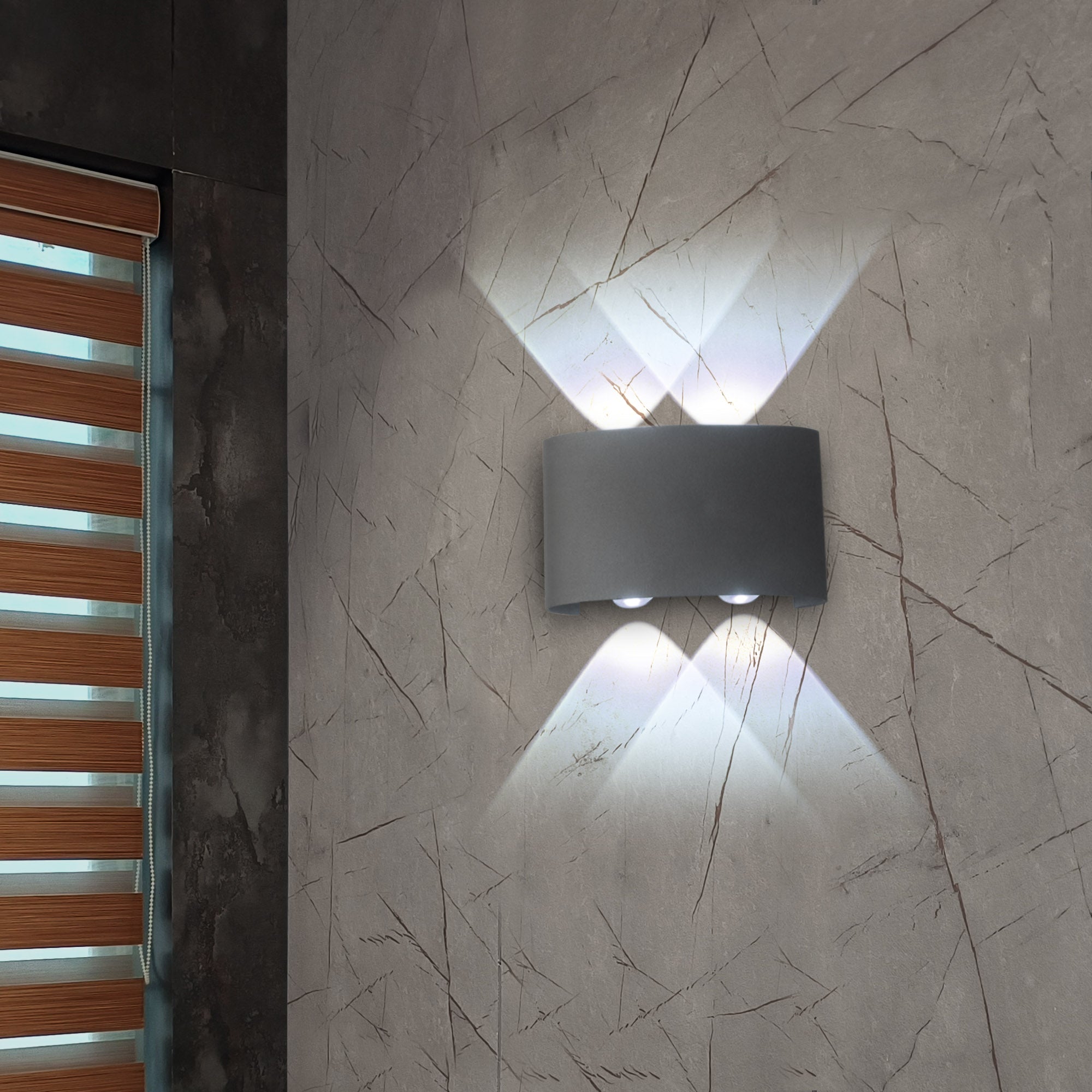 Ezme 2 way up and down wall light emitting cool white glow #type_2 way