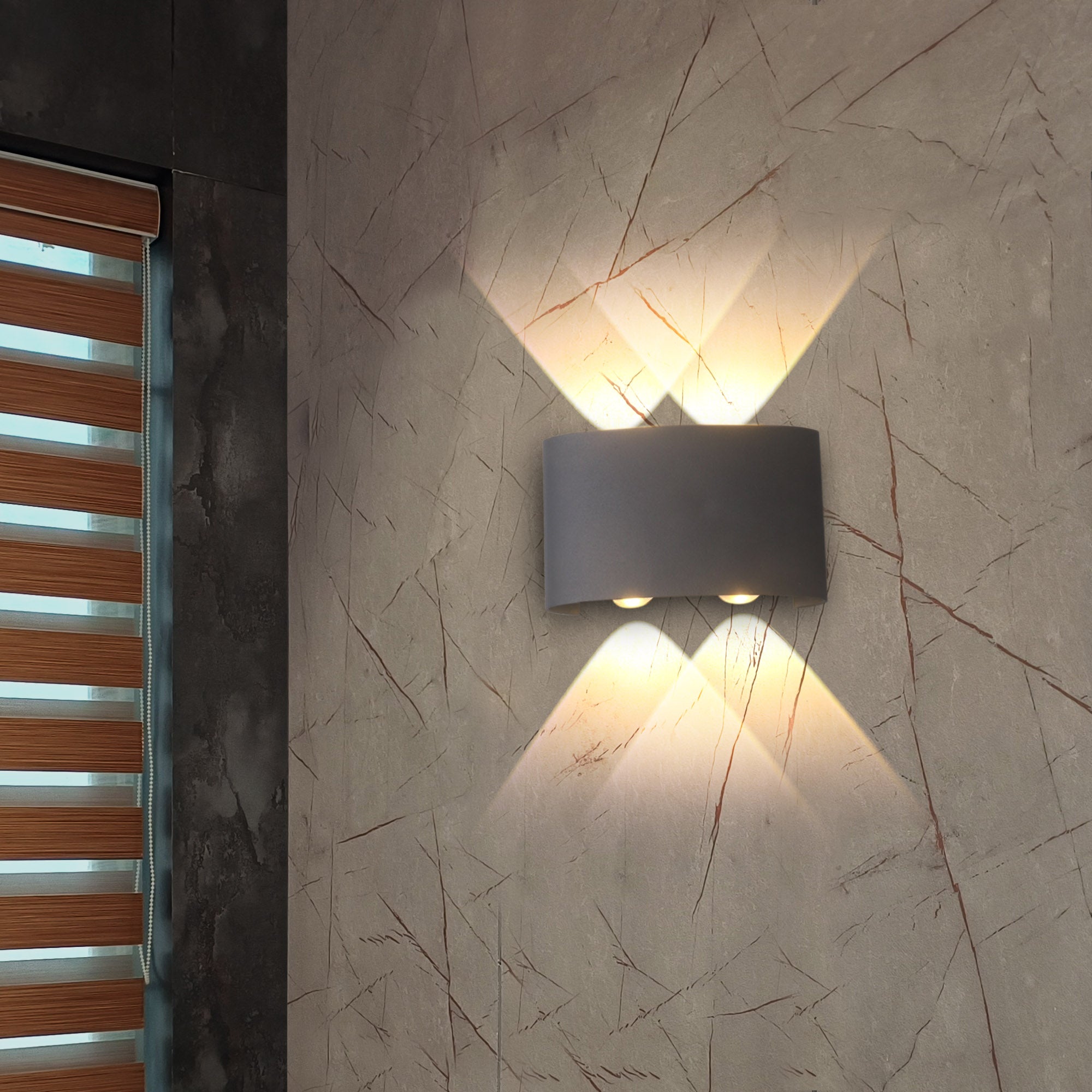 Ezme 2 way up and down wall light emitting warm white glow #type_2 way
