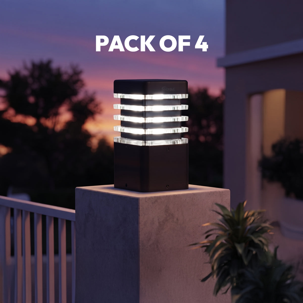 Eberta 5" 12W Outside Gate Lights - LED Square Gate Light for Modern Design