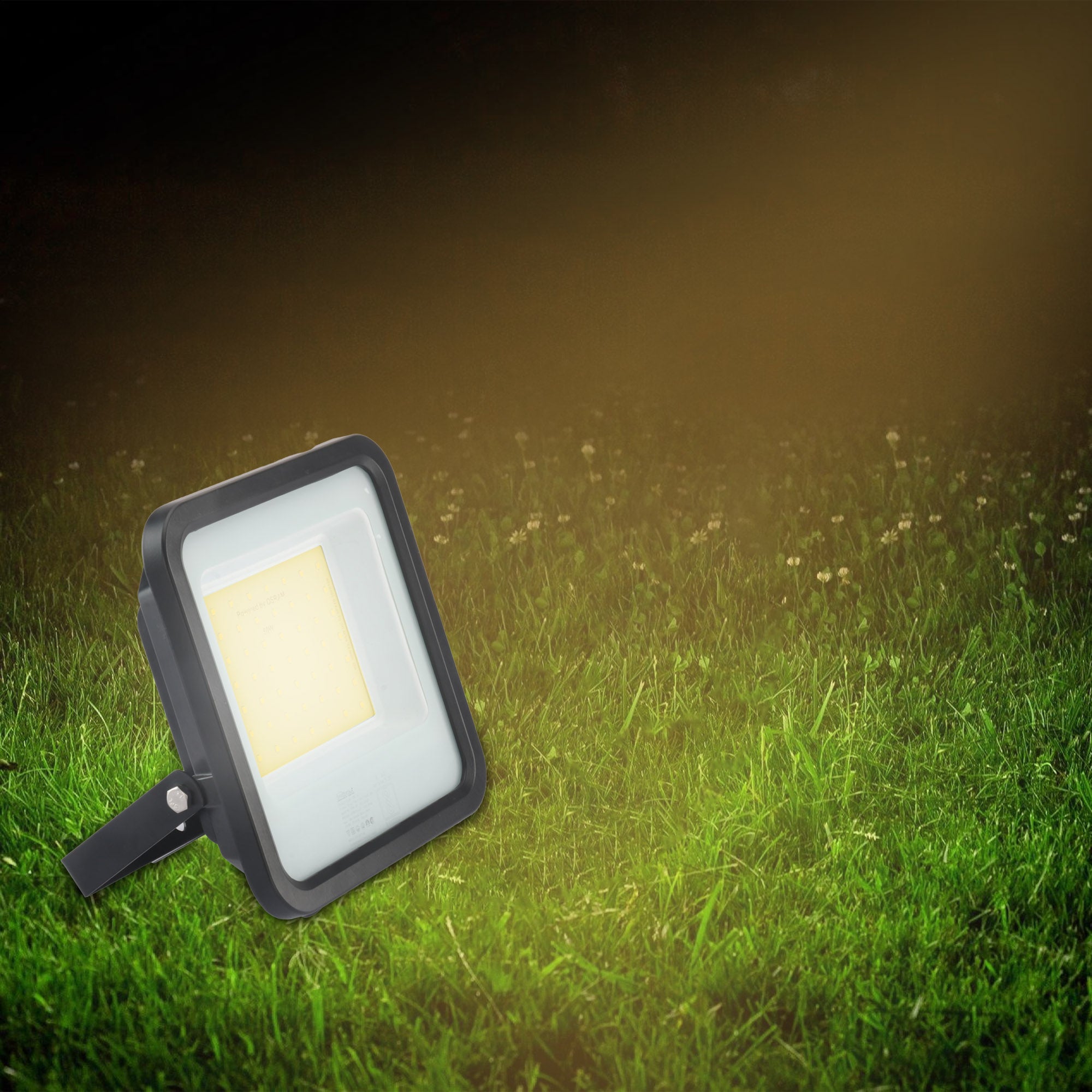 Fabra 50W led flood light emitting warm white glow #watts_50w