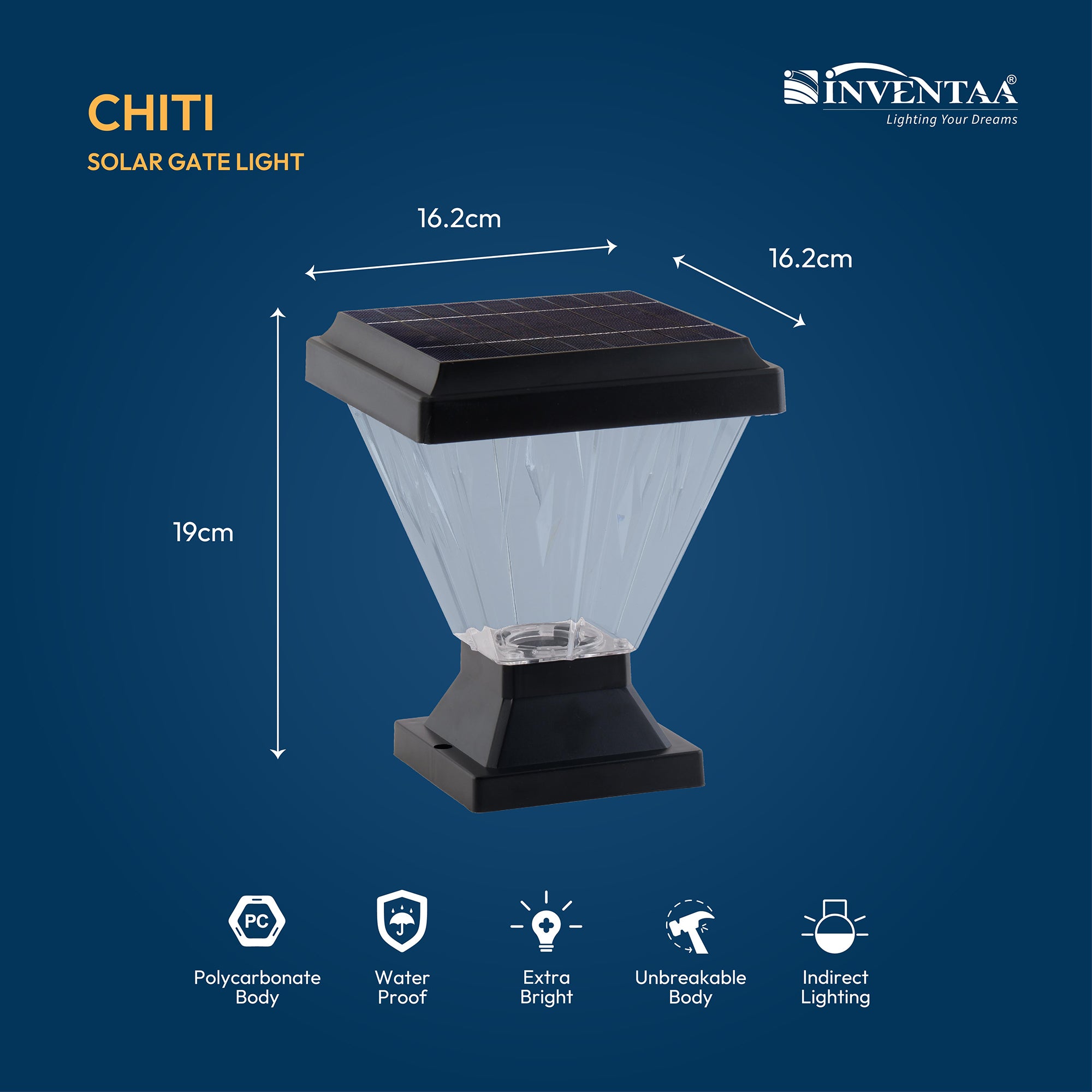 Chiti Solar LED Outdoor Gate Light