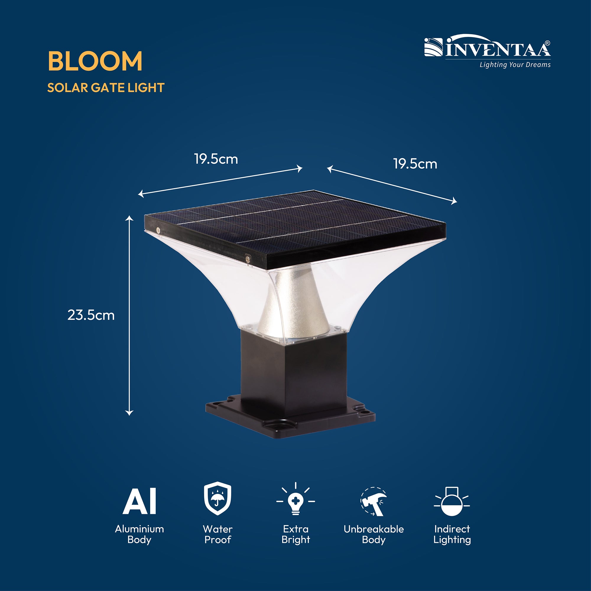 Bloom Solar LED Outdoor Gate Light