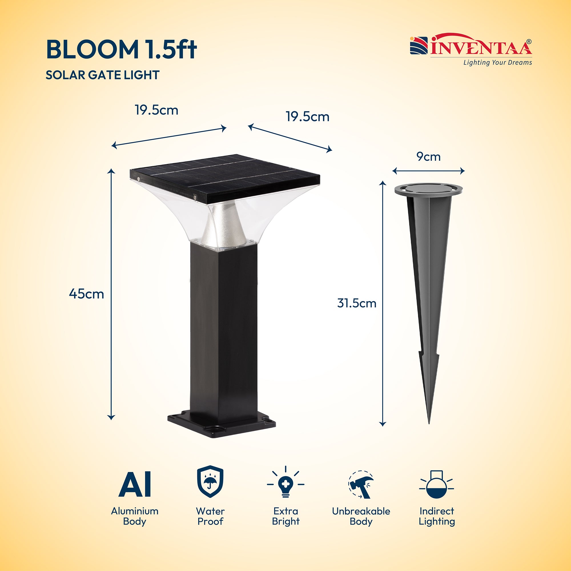 Bloom Solar Garden Light With Spike