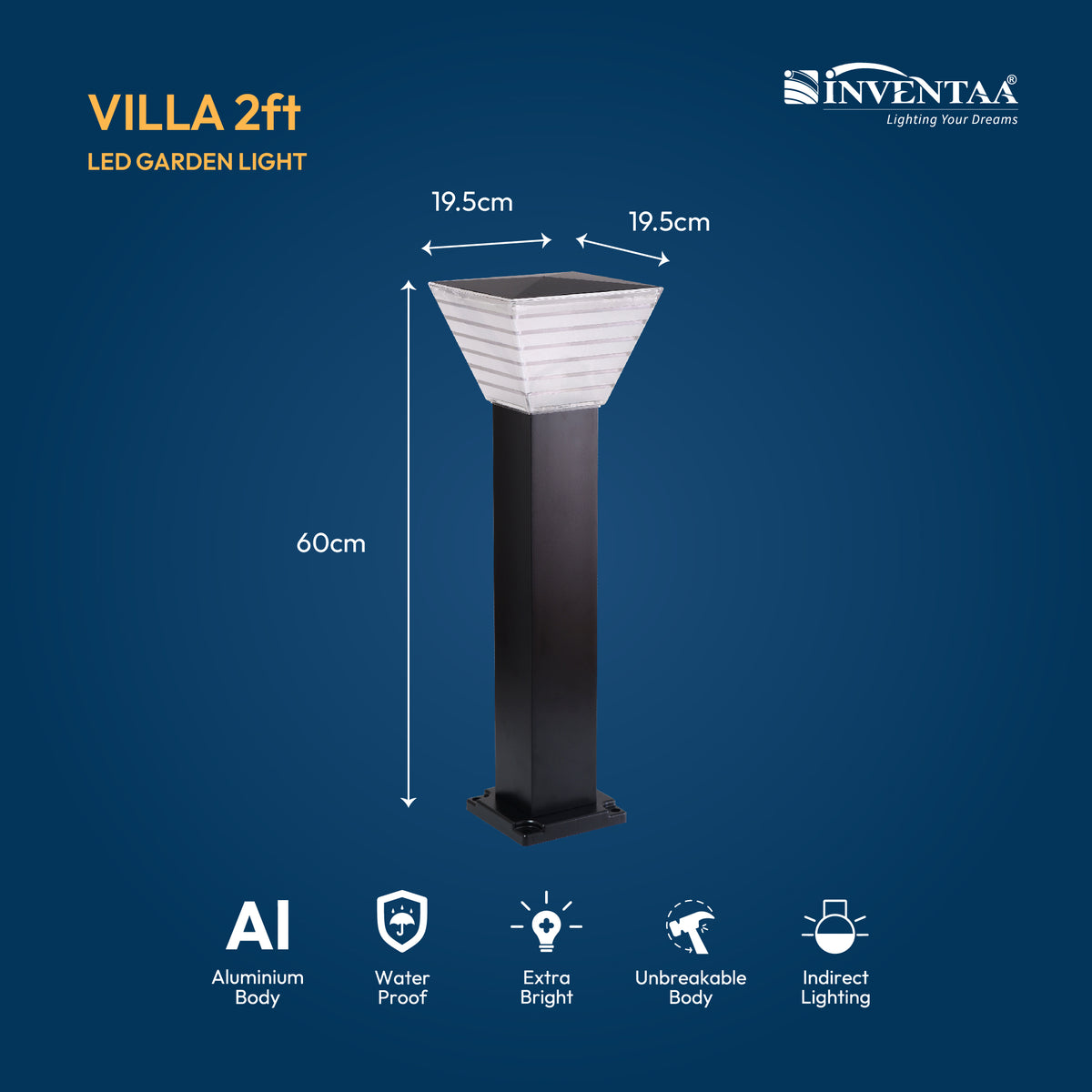 Bloom Solar LED Outdoor Bollard Light