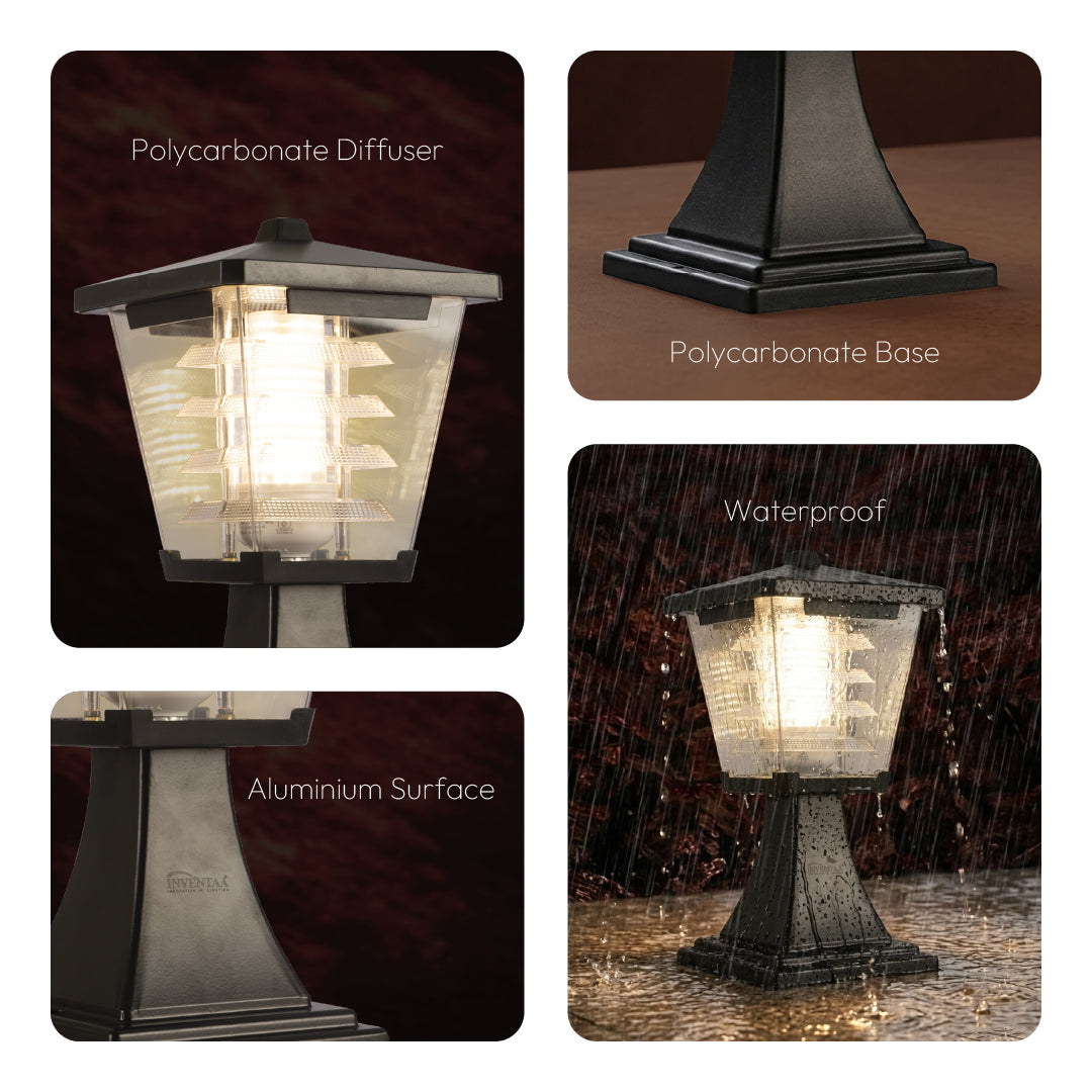 Mini Glasis 12W Main Gate Light - LED Exterior Gate Pillar Light