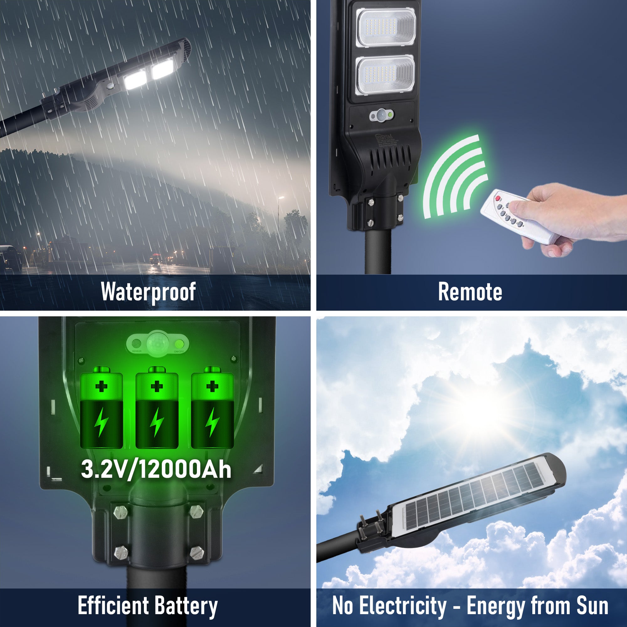 Features of Erato 40W led solar street light #power_40w
