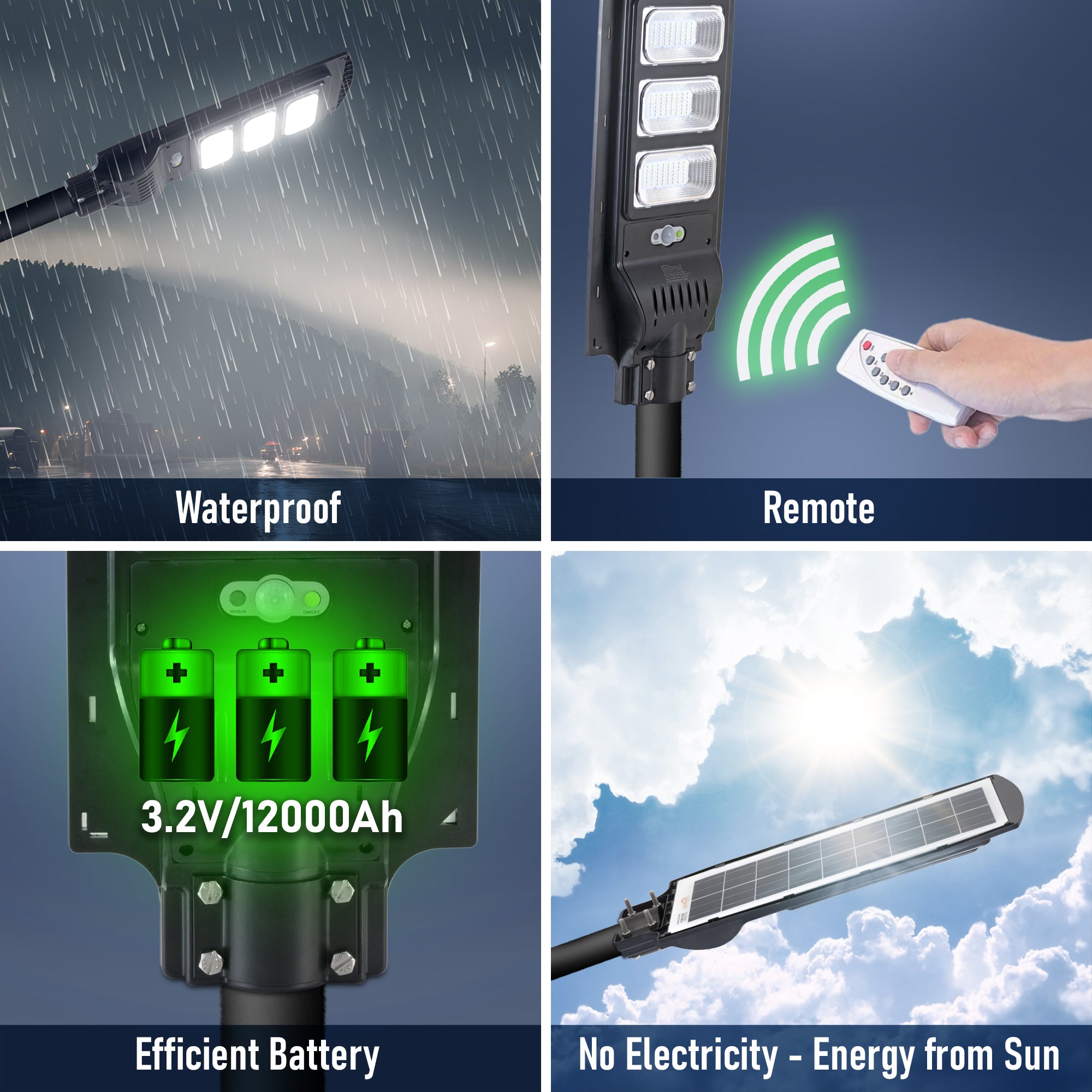 Features of Erato 60W led solar street light #power_60w